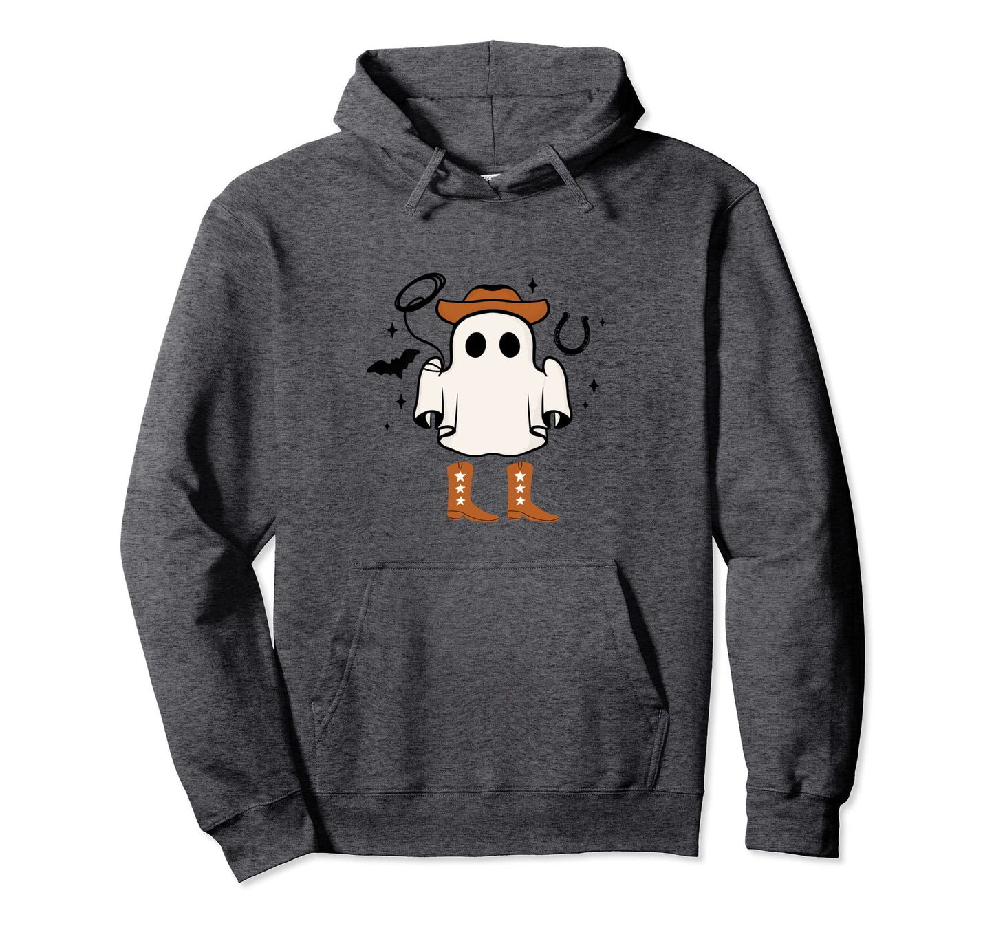 Ghost Funny Halloween Cowboy Fall Spooky Hoodie - Graphic Print for Adults - T-Shirt, Sweatshirt, Hoodie