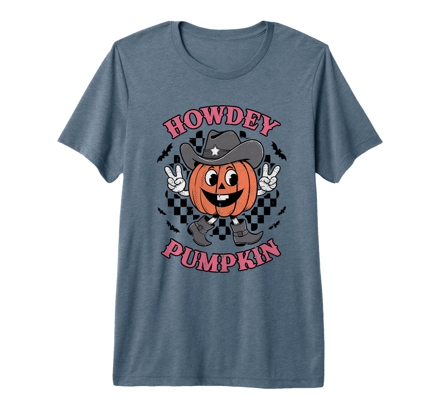 Howdy Pumpkin Autumn Western T-Shirt - Novelty Apparel for Adults - T-Shirt, Sweatshirt, Hoodie