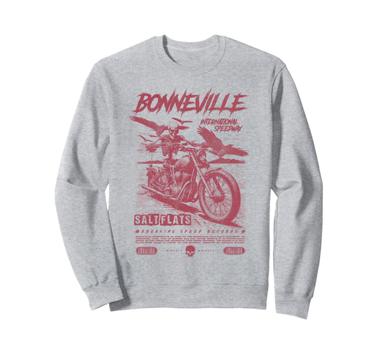 Bonneville Salt Flats Motorcycle Racing Sweatshirt - Graphic Print Unisex - T-Shirt, Sweatshirt, Hoodie