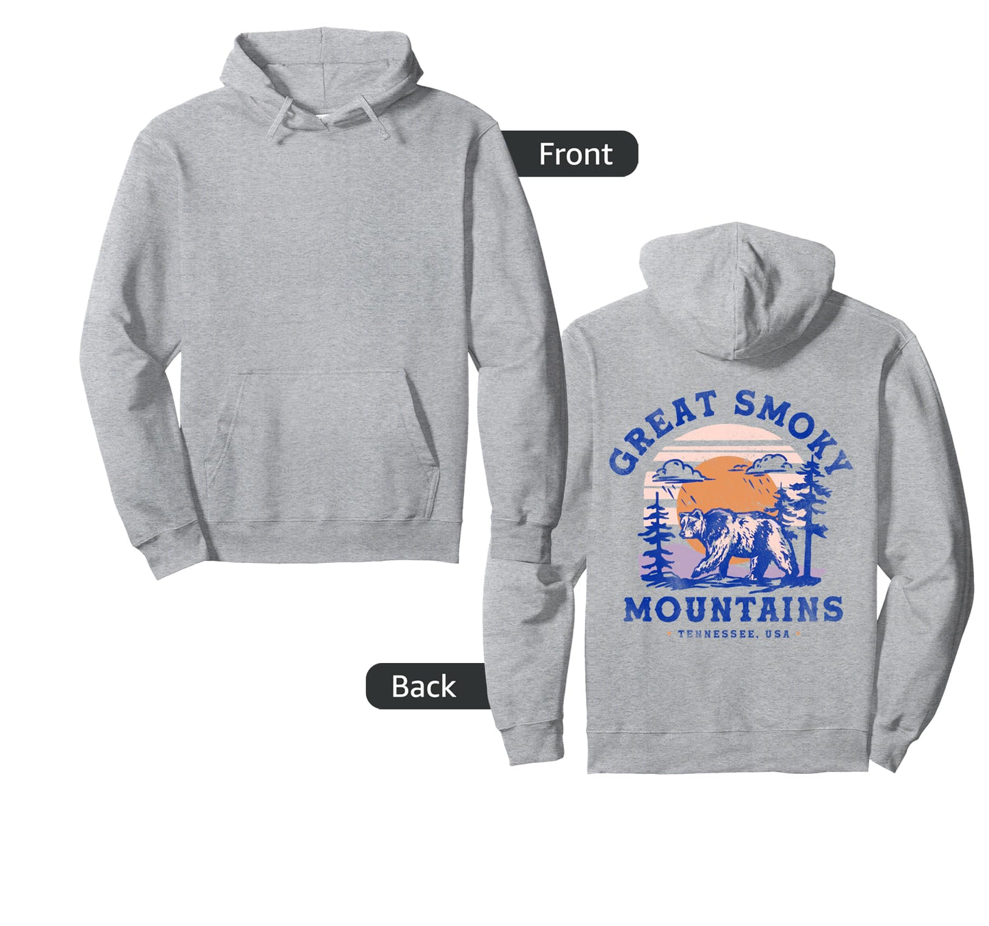 Great Smoky Mountains National Park Hoodie - Minimalist Print for Adults - T-Shirt, Sweatshirt, Hoodie