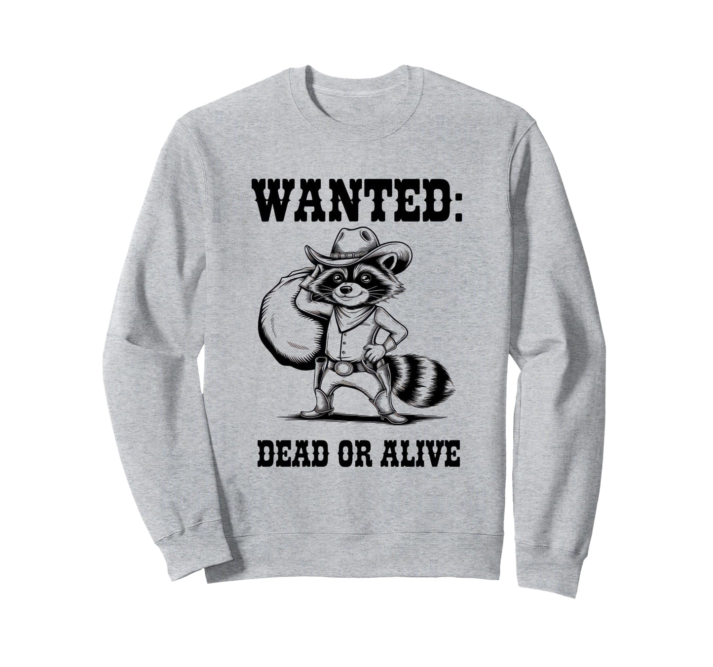 Raccoon 90S Country Music Western Sweatshirt - Minimalist Print for Adults - T-Shirt, Sweatshirt, Hoodie