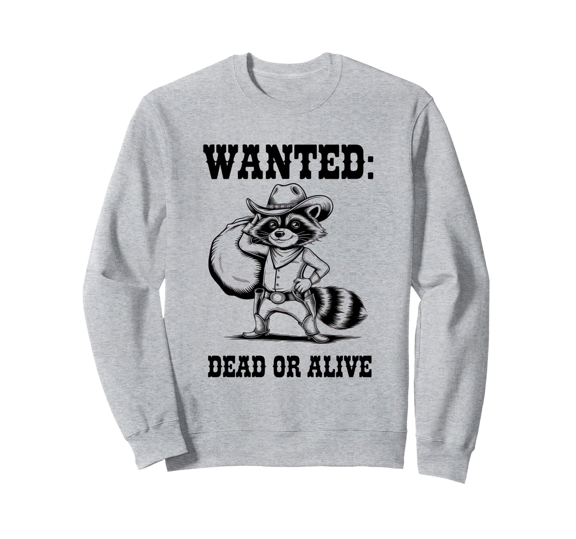 Raccoon 90S Country Music Western Sweatshirt - Minimalist Print for Adults - T-Shirt, Sweatshirt, Hoodie