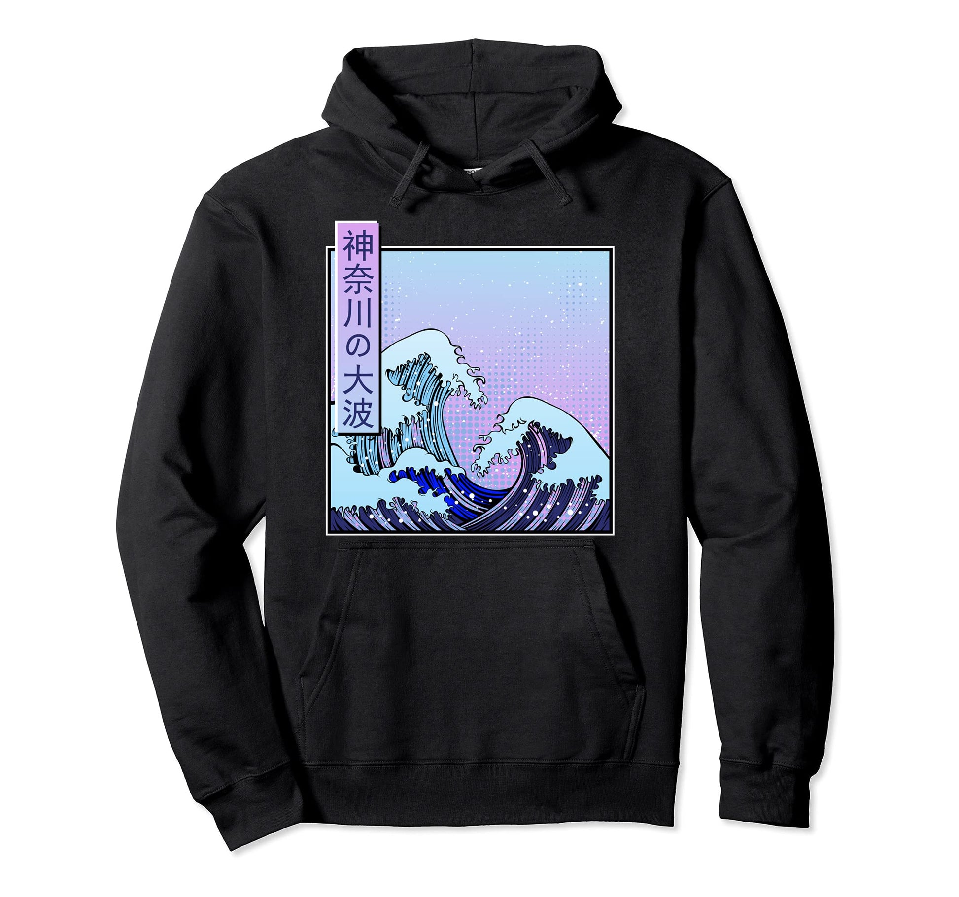 Great Wave Off Kanagawa Vaporwave Hoodie - Minimalist Print Unisex - T-Shirt, Sweatshirt, Hoodie