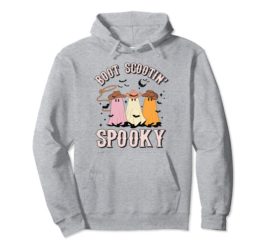 Boot Scootin Spooky Western Halloween Hoodie - Trendy Graphic for Adults - T-Shirt, Sweatshirt, Hoodie