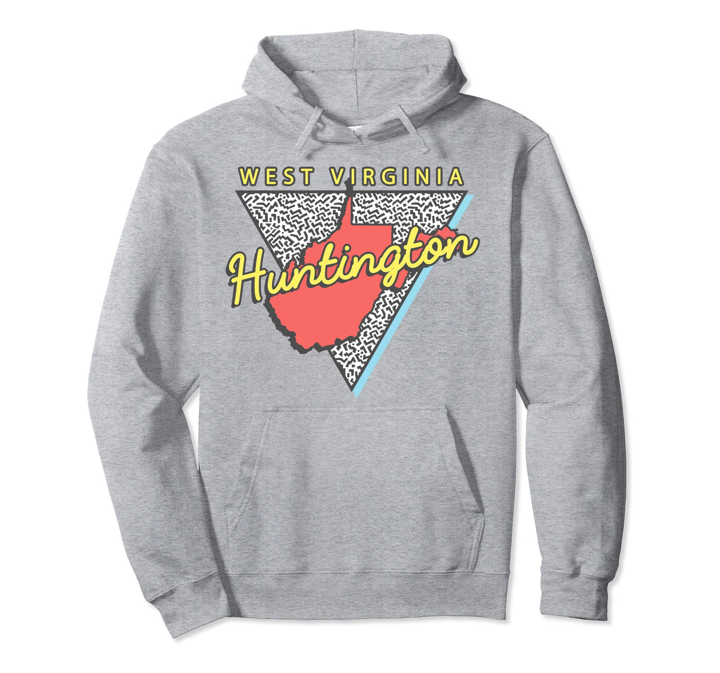 Huntington West Virginia Wv Triangle Hoodie - Novelty Apparel for Adults - T-Shirt, Sweatshirt, Hoodie