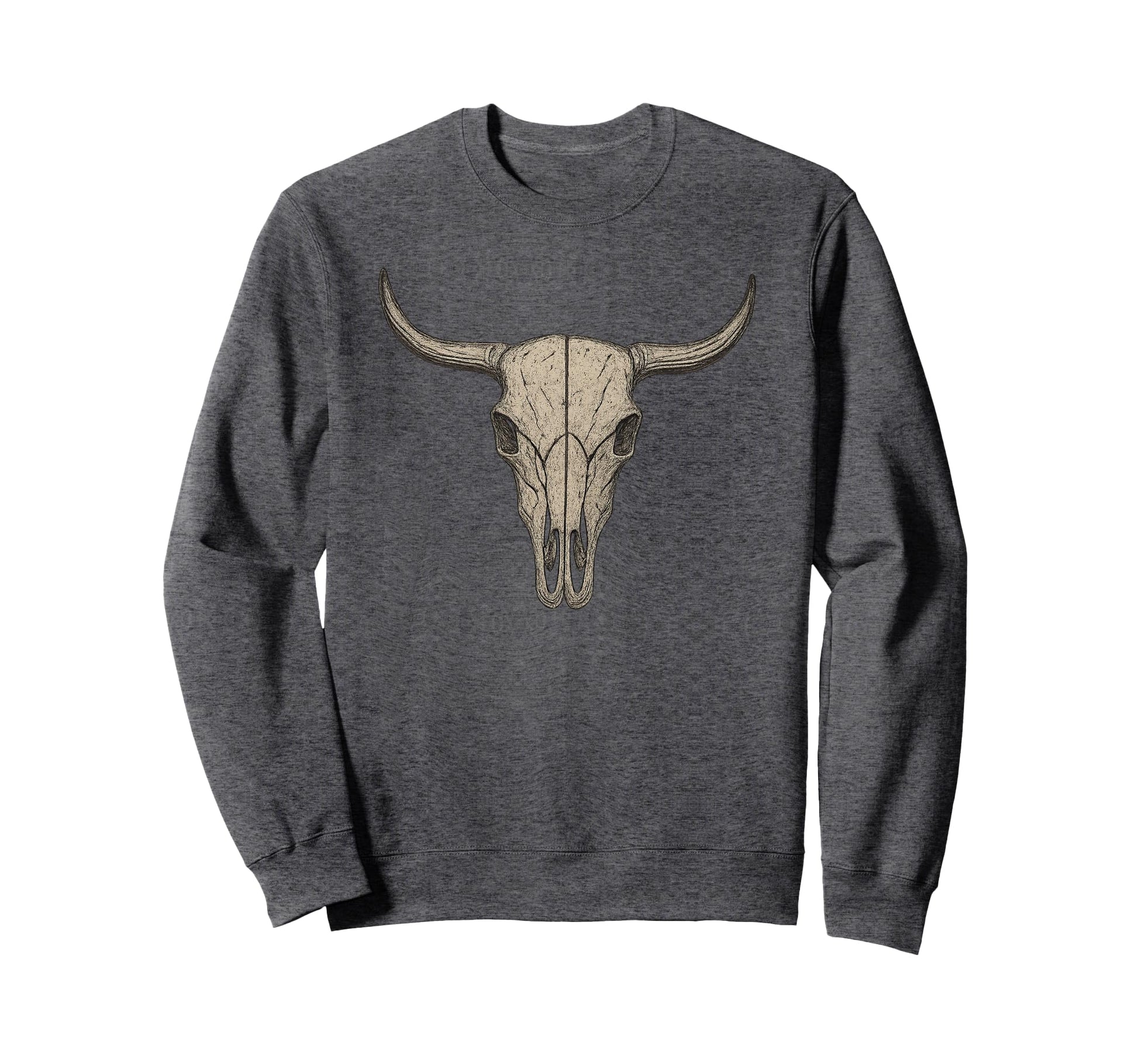 Bull Skull Western Cow Skull Sweatshirt - Streetwear Style Men Women - T-Shirt, Sweatshirt, Hoodie