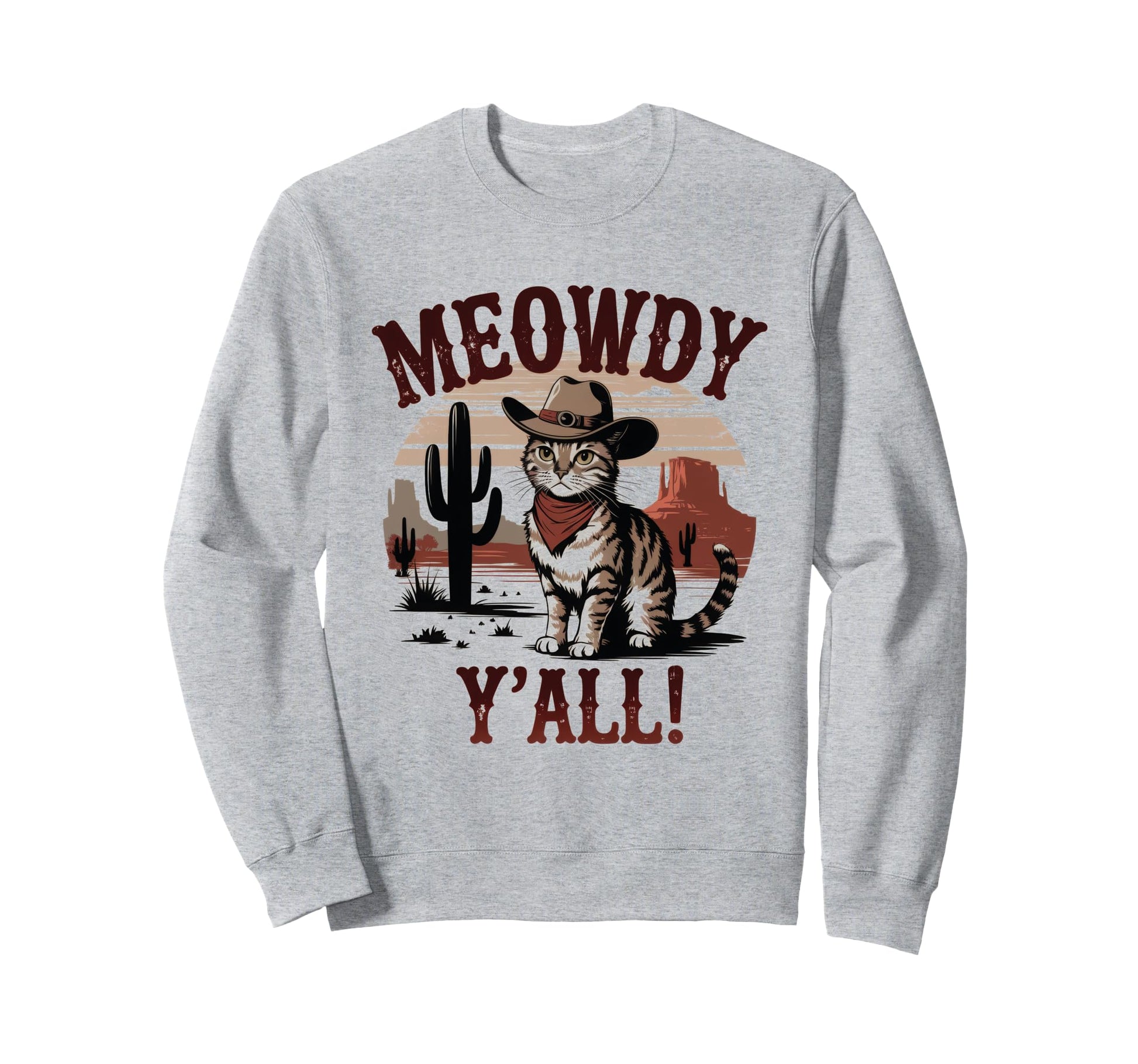 Meowdy You All Whiskers Wind Sweatshirt - Minimalist Print for Adults - T-Shirt, Sweatshirt, Hoodie