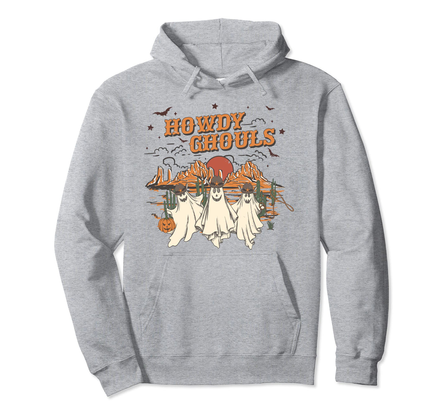Howdy Ghouls Western Halloween Hoodie - Trendy Graphic Men Women - T-Shirt, Sweatshirt, Hoodie