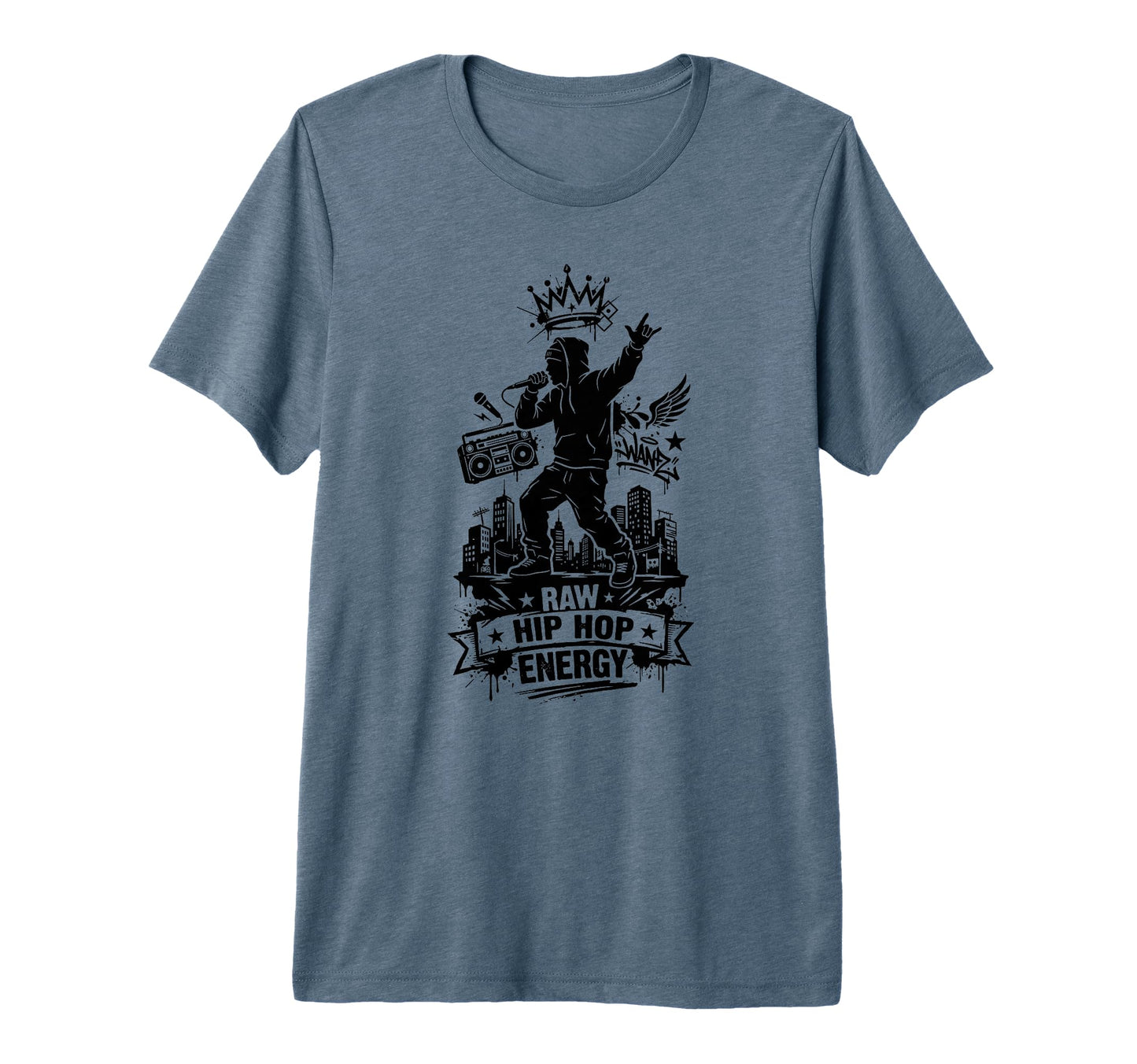 New Hip Hop Rapper Tees Old School Tri T-Shirt - Graphic Print for Adults - T-Shirt, Sweatshirt, Hoodie