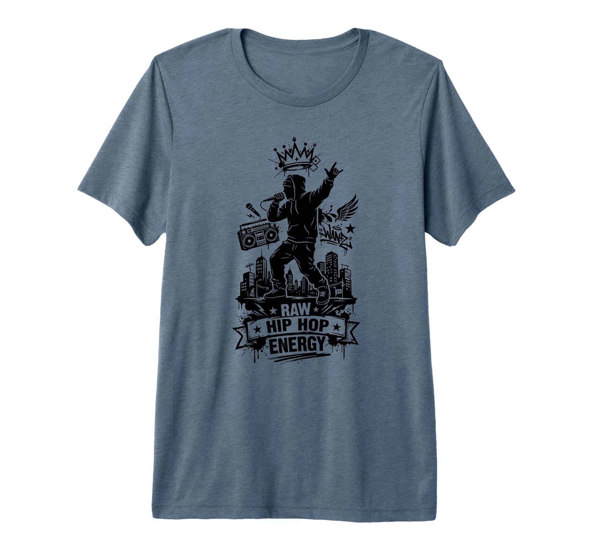 New Hip Hop Rapper Tees Old School Tri T-Shirt - Graphic Print for Adults - T-Shirt, Sweatshirt, Hoodie