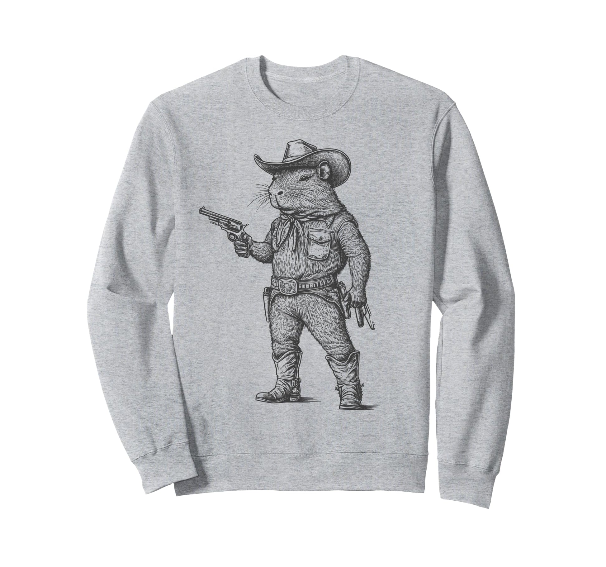 Capybara Cowboy Hat Funny Western Sweatshirt - Streetwear Style for Adults - T-Shirt, Sweatshirt, Hoodie