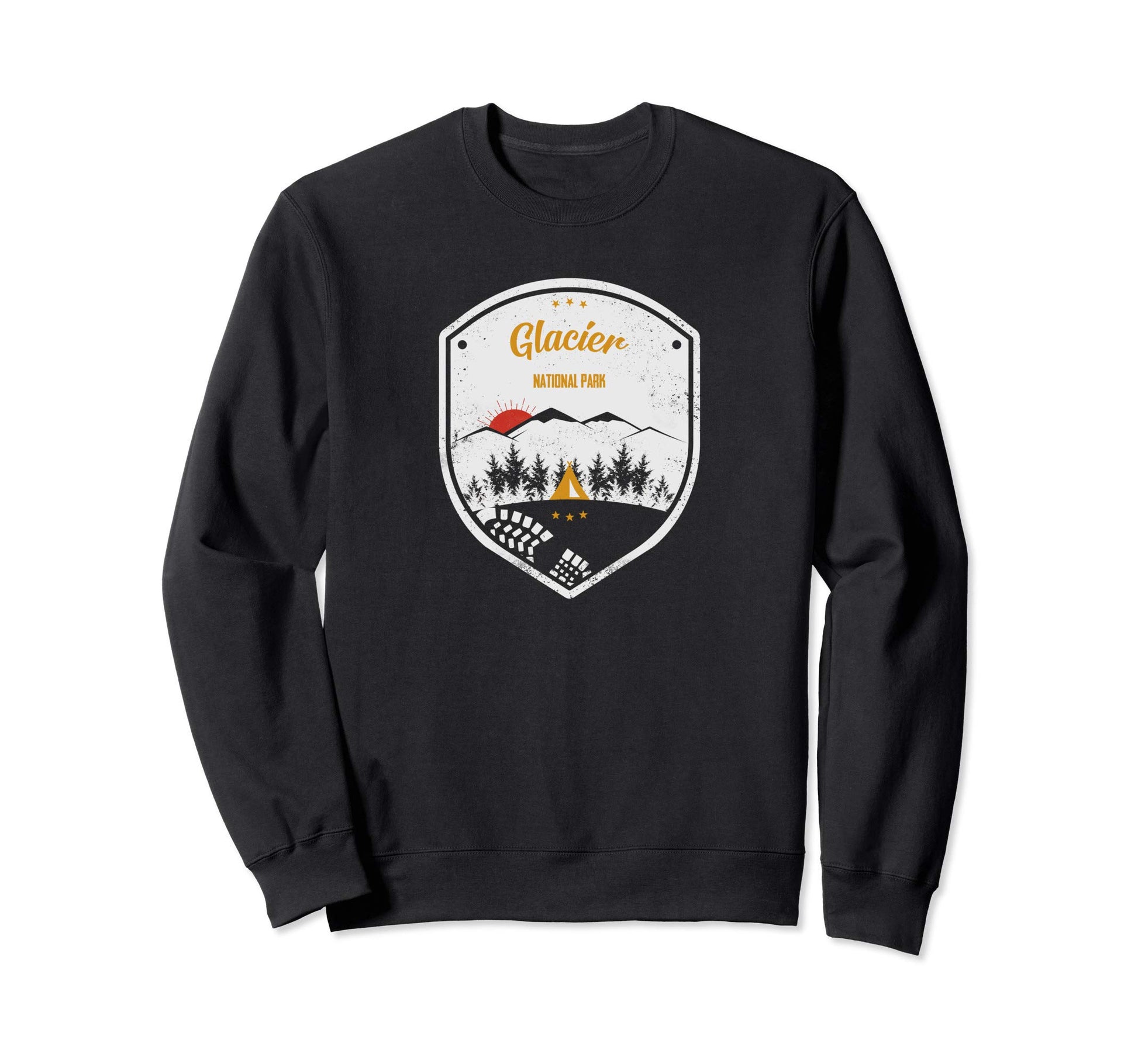 Glacier National Park Souvenir Sweatshirt - Trendy Graphic Unisex - T-Shirt, Sweatshirt, Hoodie