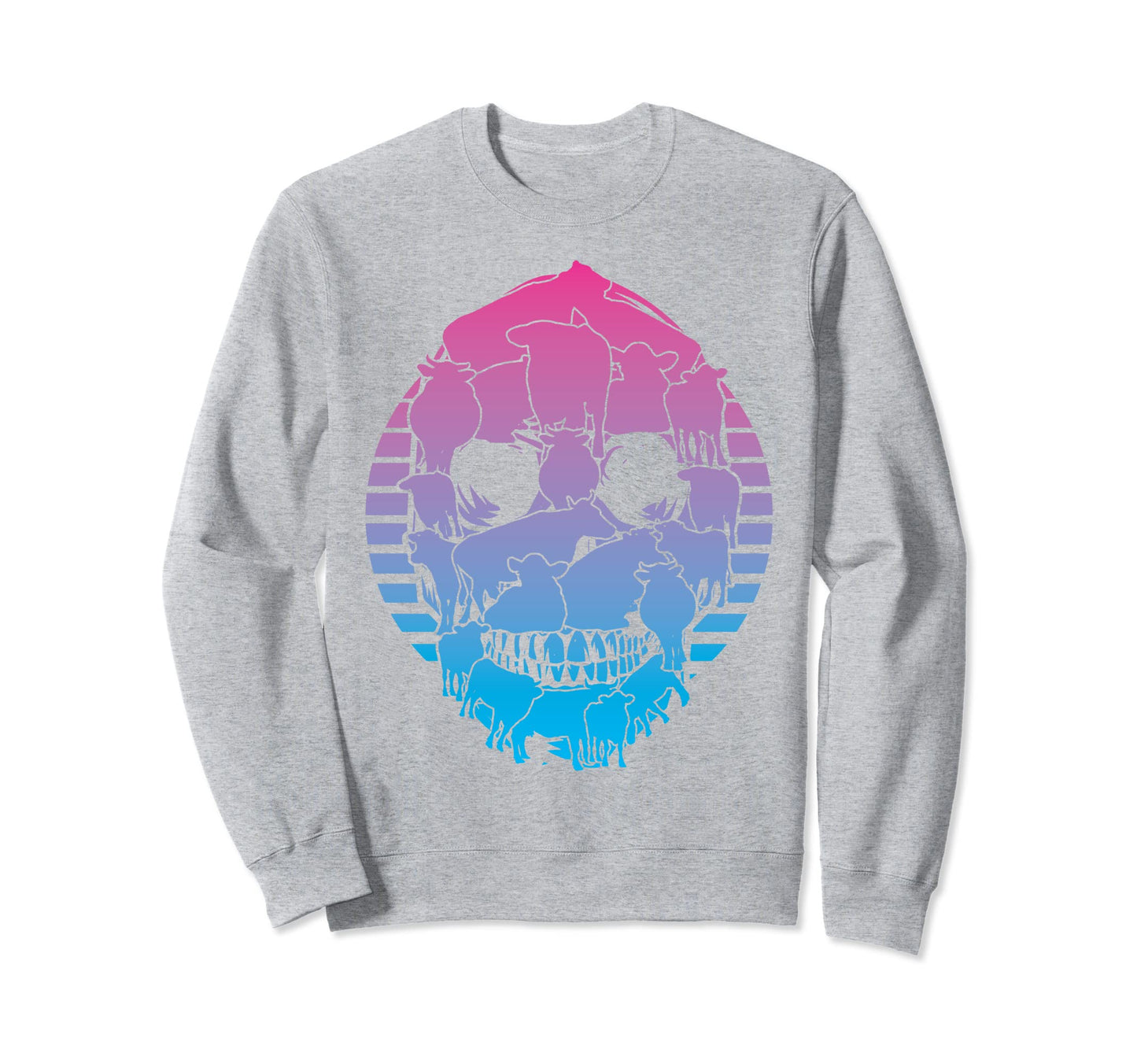 Cows Vaporwave Aesthetic Sweatshirt - Unique Graphic Men Women - T-Shirt, Sweatshirt, Hoodie