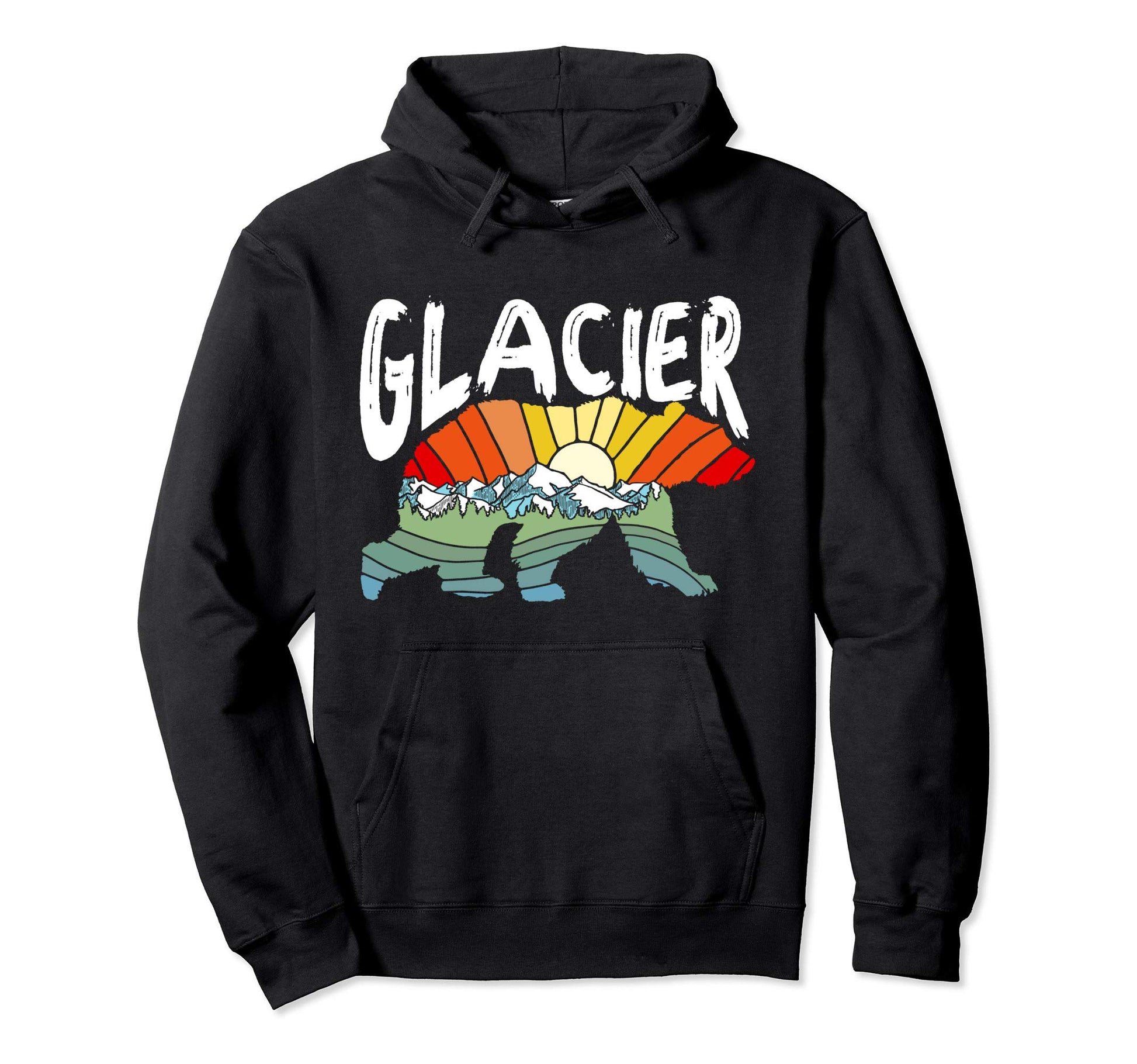 Glacier National Park Grizzly Bear Hoodie - Streetwear Style Unisex - T-Shirt, Sweatshirt, Hoodie