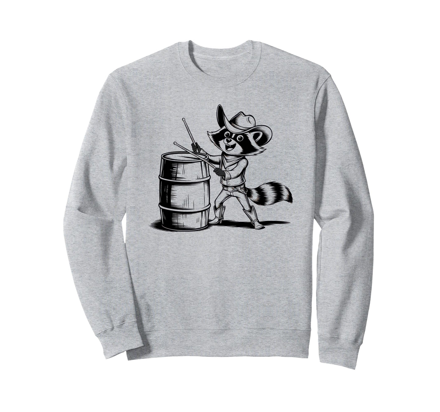 Raccoon 90S Country Music Western Sweatshirt - Custom Art Print Unisex - T-Shirt, Sweatshirt, Hoodie