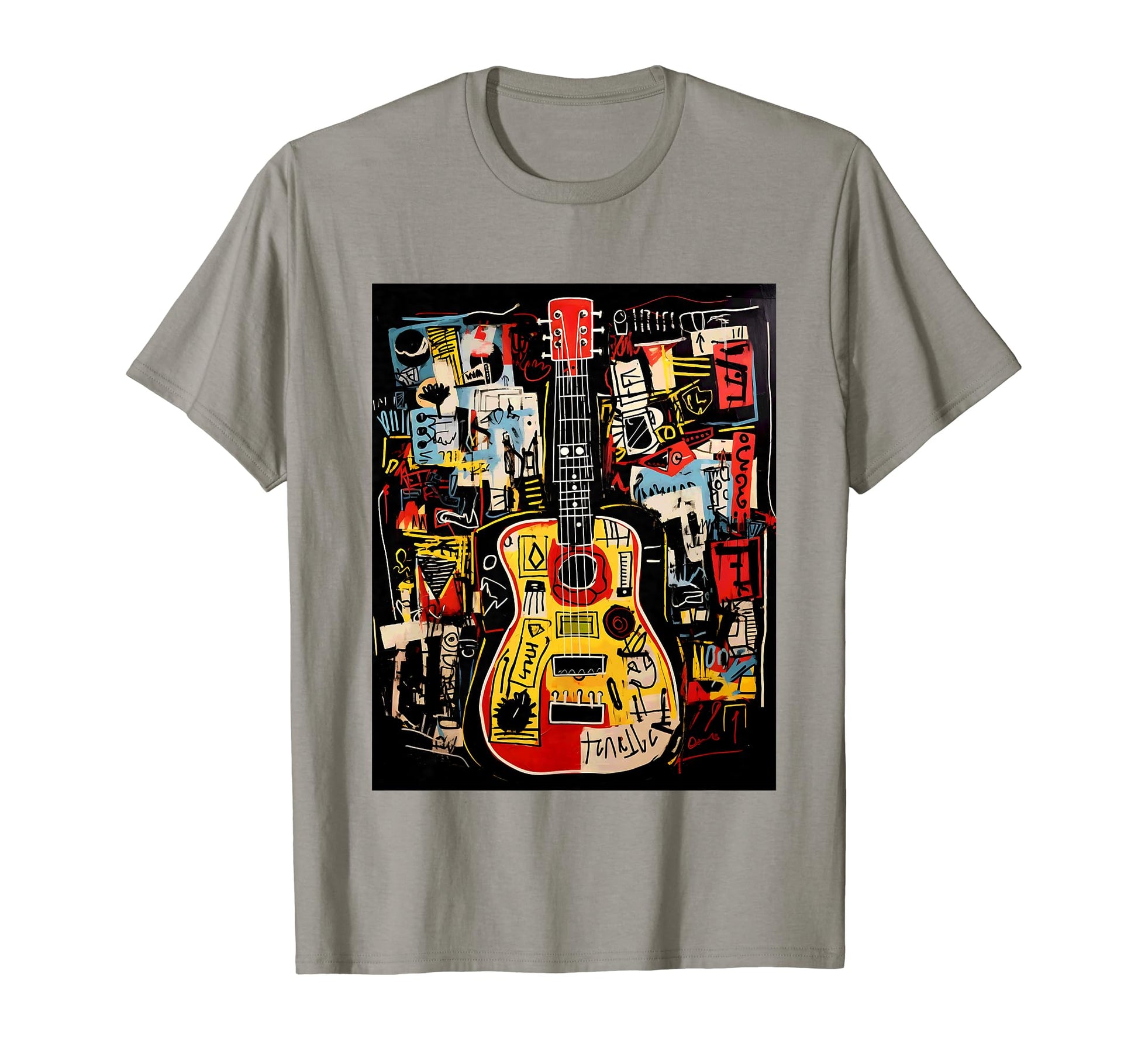 Distressed Acoustic Guitar Grunge T-Shirt - Casual Everyday Wear Men Women - T-Shirt, Sweatshirt, Hoodie