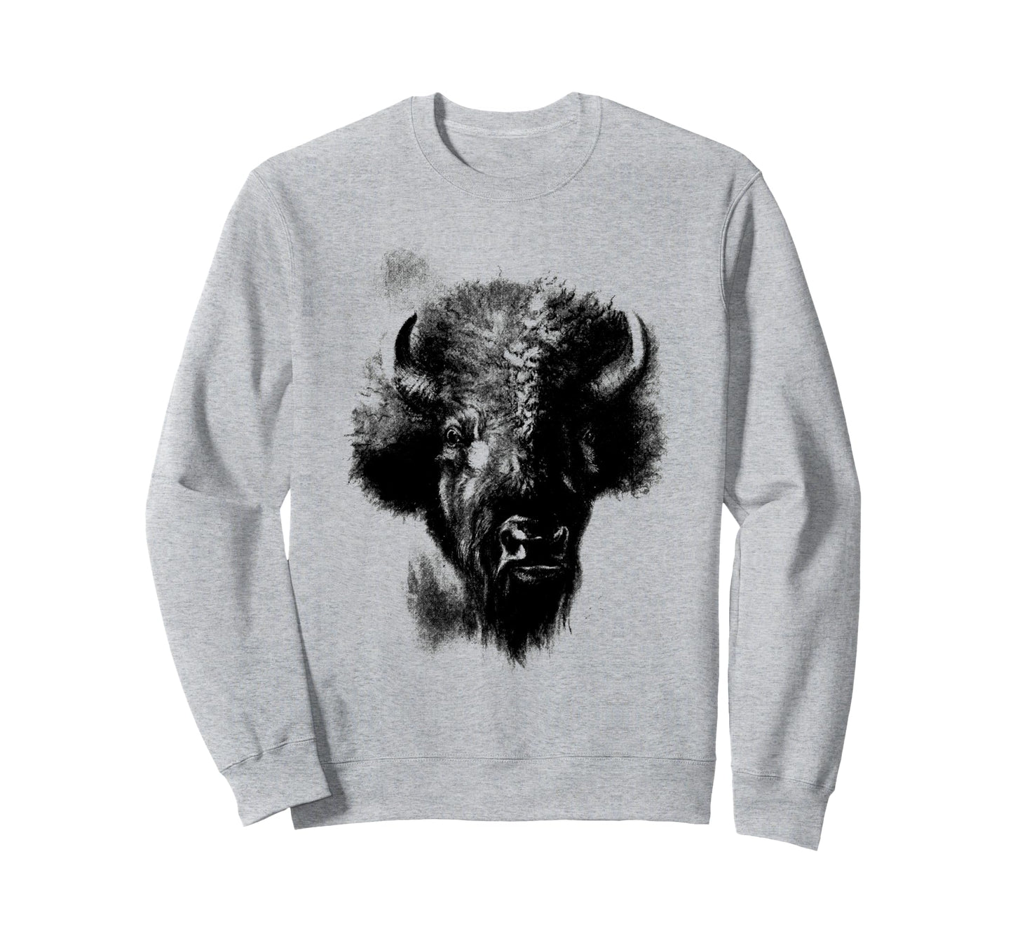 Western Buffalo American Bison Sweatshirt - Aesthetic Graphic for Adults - T-Shirt, Sweatshirt, Hoodie