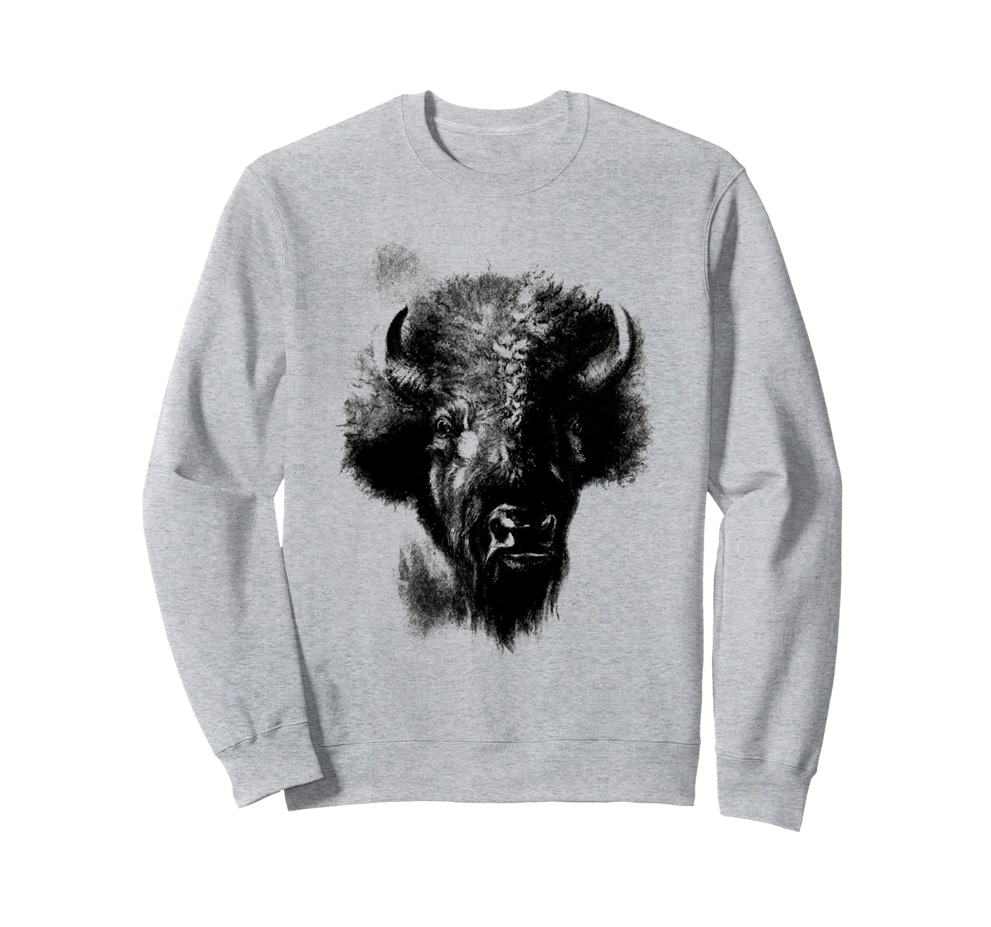 Western Buffalo American Bison Sweatshirt - Aesthetic Graphic for Adults - T-Shirt, Sweatshirt, Hoodie
