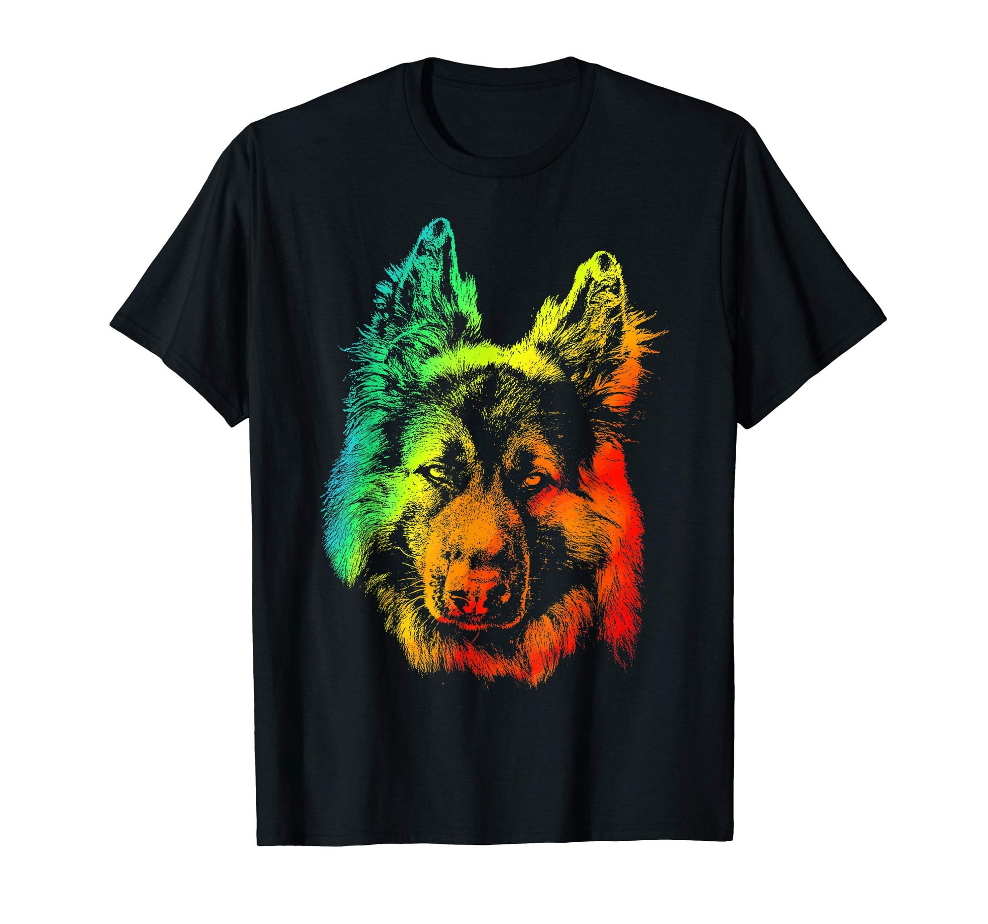 Shiloh Shepherd Colorful Rainbow T-Shirt - Minimalist Print for Adults - T-Shirt, Sweatshirt, Hoodie