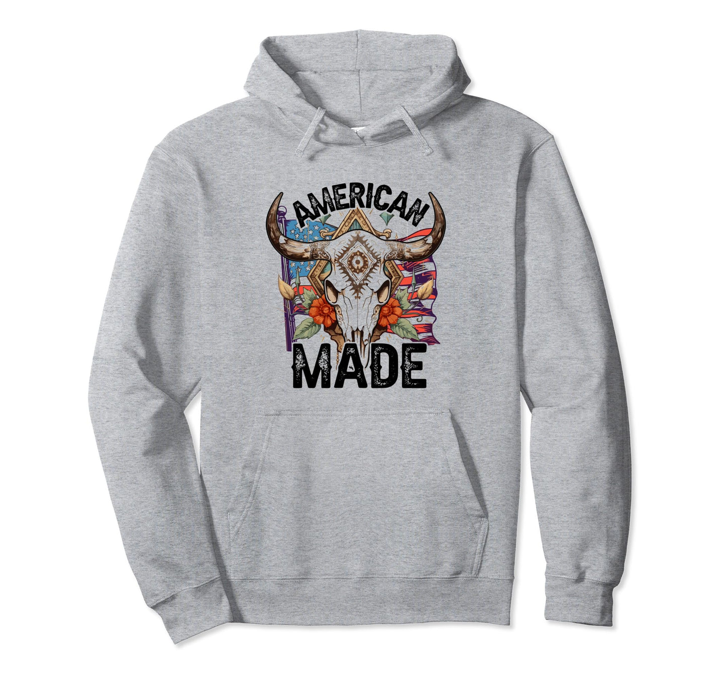 American Made Skull Cowboy And Cowgirl Hoodie - Aesthetic Graphic Unisex - T-Shirt, Sweatshirt, Hoodie