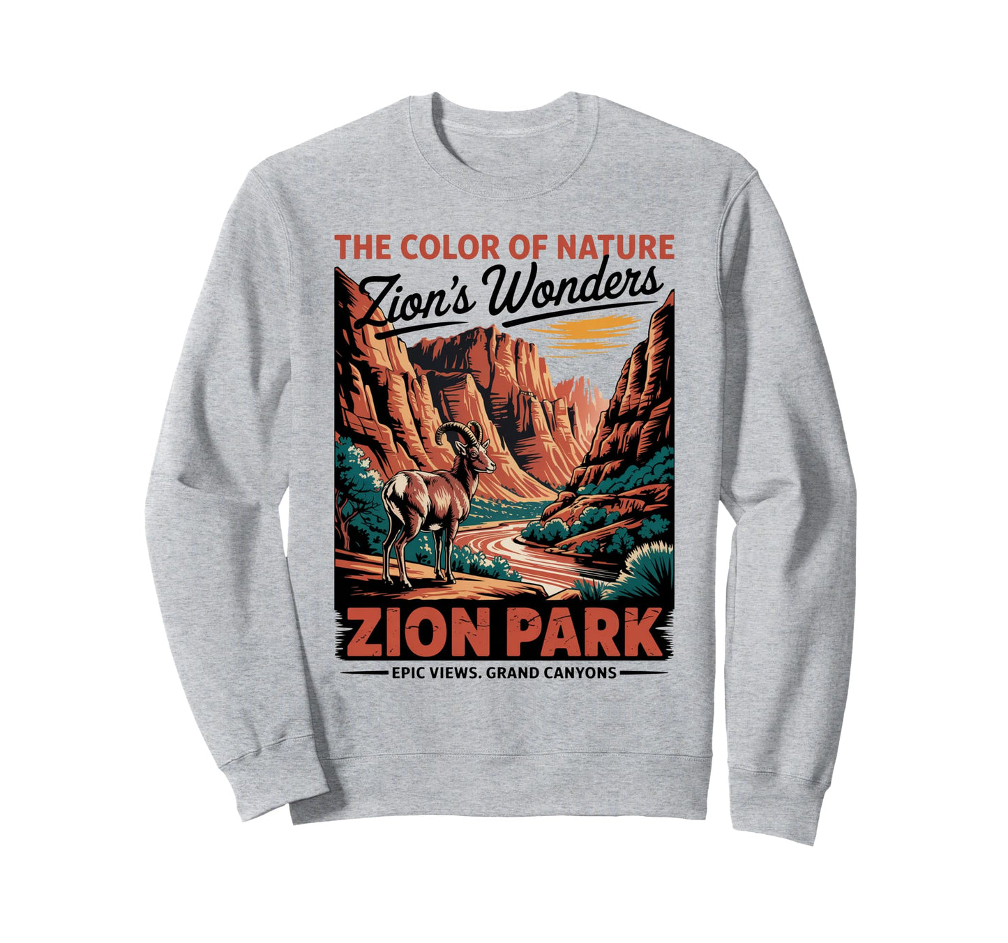 Zion National Park Zion Sweatshirt - Minimalist Print Men Women - T-Shirt, Sweatshirt, Hoodie