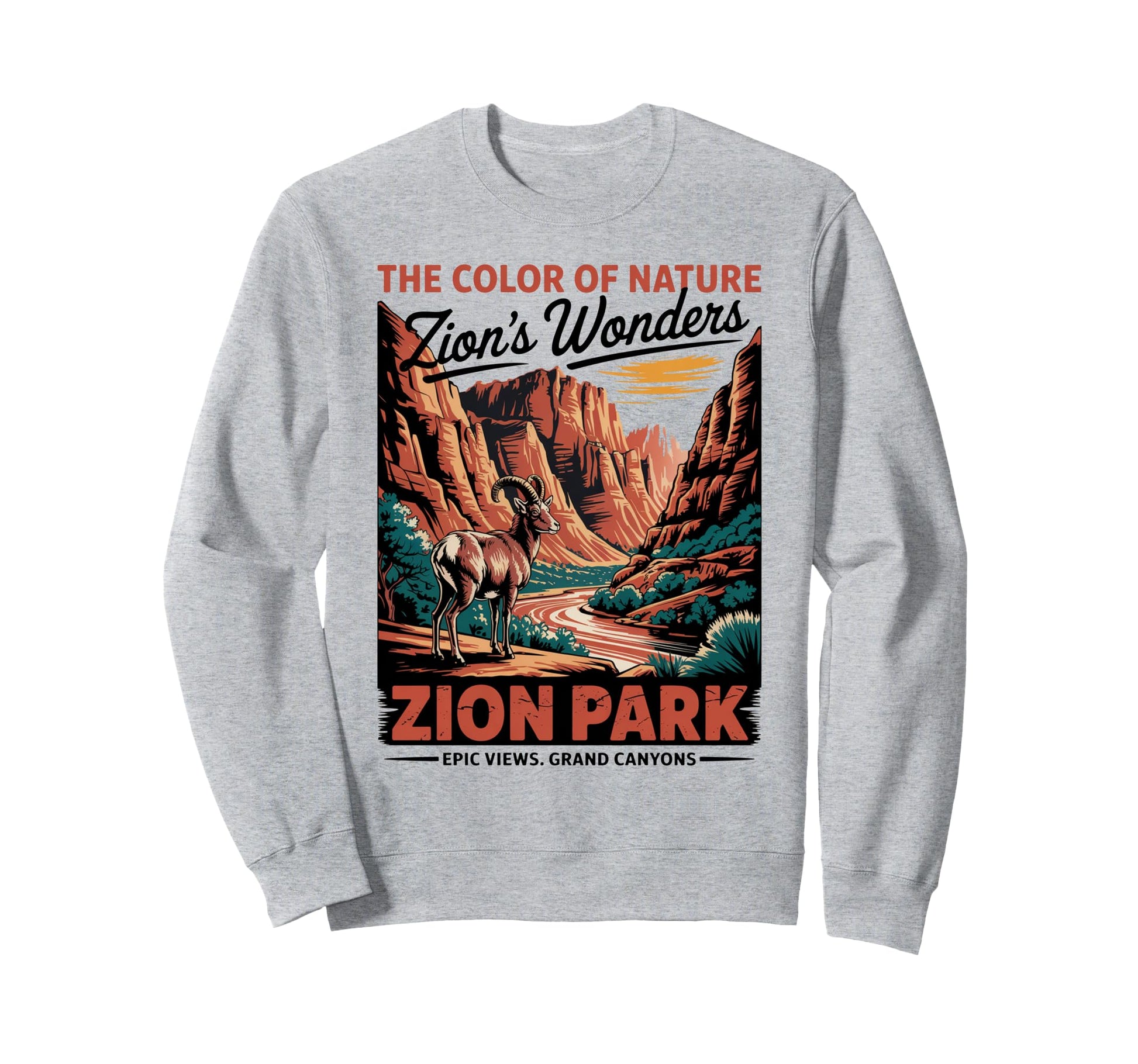 Zion National Park Zion Sweatshirt - Minimalist Print Men Women - T-Shirt, Sweatshirt, Hoodie