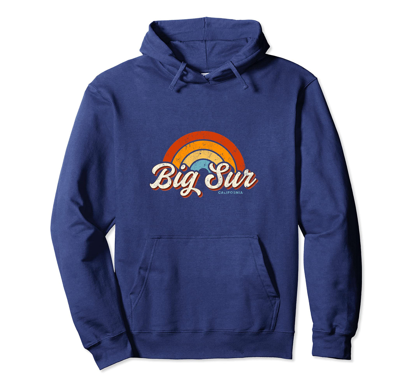 Big Sur California Ca Rainbow 70S Hoodie - Minimalist Print Unisex - T-Shirt, Sweatshirt, Hoodie