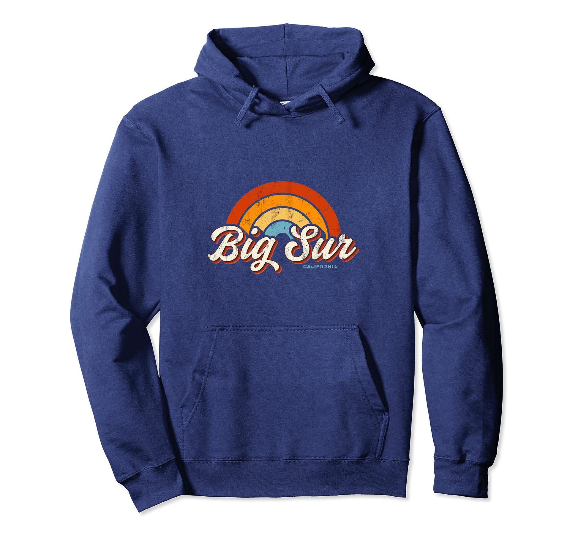 Big Sur California Ca Rainbow 70S Hoodie - Minimalist Print Unisex - T-Shirt, Sweatshirt, Hoodie