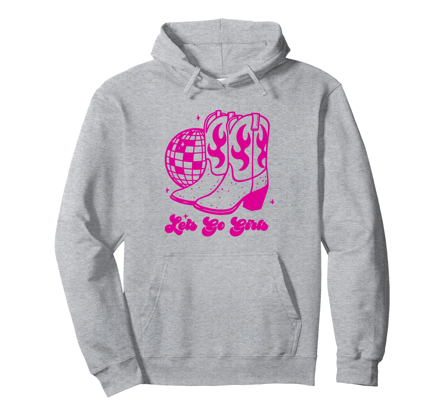 Lets Go Disco Ball Cowgirl Hat Hoodie - Streetwear Style for Adults - T-Shirt, Sweatshirt, Hoodie