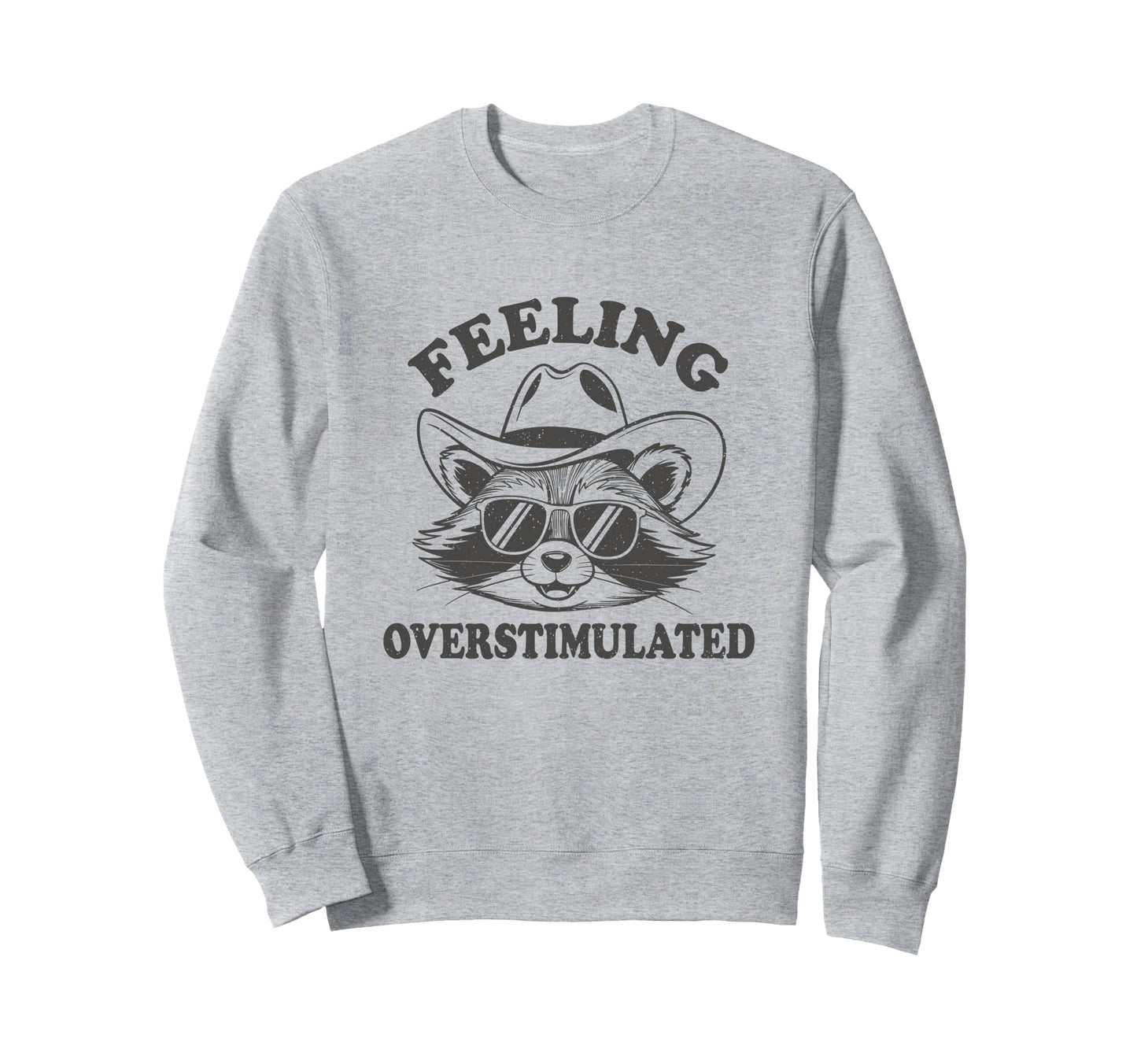 Raccoon Cowboy Western Feeling Sweatshirt - Graphic Print for Adults - T-Shirt, Sweatshirt, Hoodie