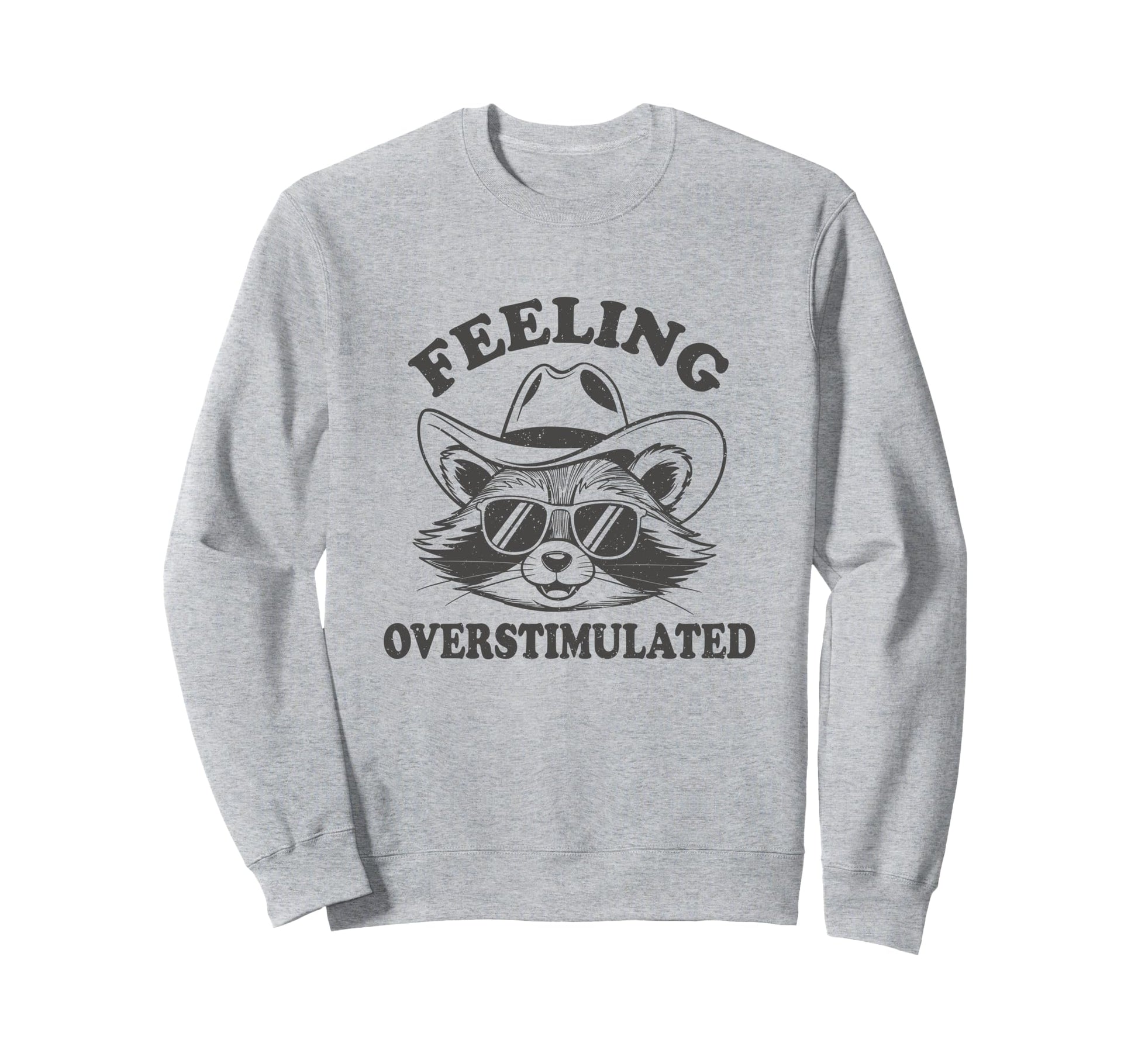 Raccoon Cowboy Western Feeling Sweatshirt - Graphic Print for Adults - T-Shirt, Sweatshirt, Hoodie