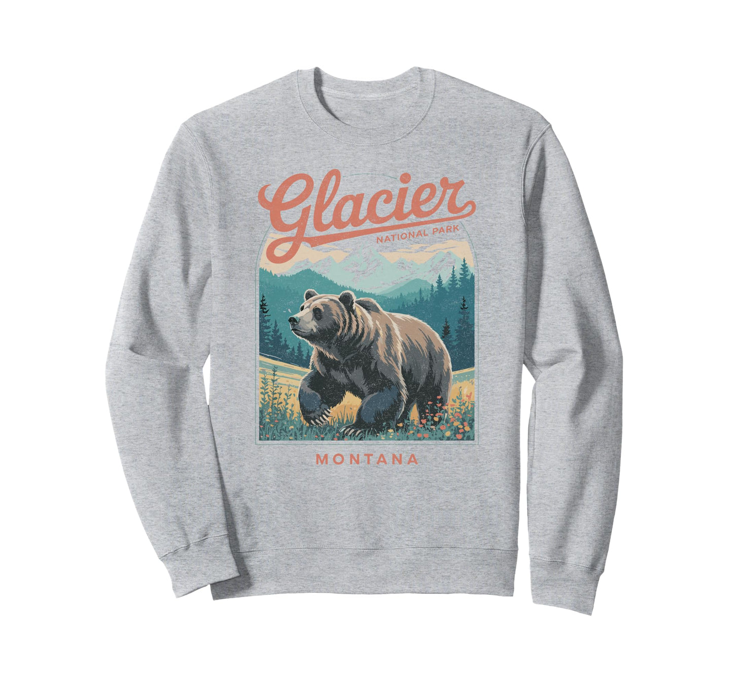 Glacier National Park Montana Usa Sweatshirt - Streetwear Style Men Women - T-Shirt, Sweatshirt, Hoodie