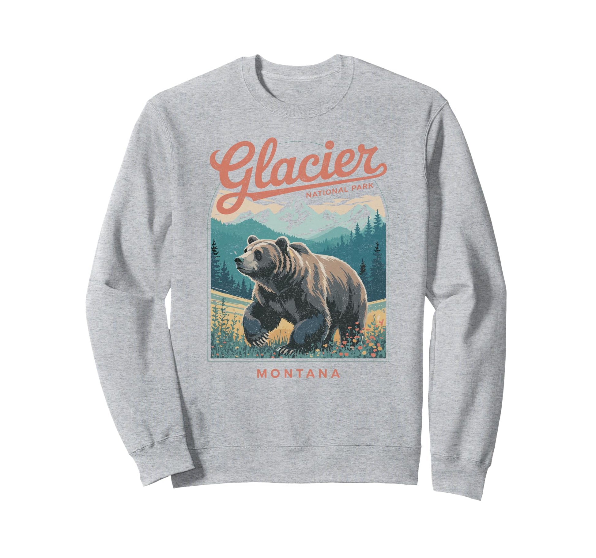 Glacier National Park Montana Usa Sweatshirt - Streetwear Style Men Women - T-Shirt, Sweatshirt, Hoodie