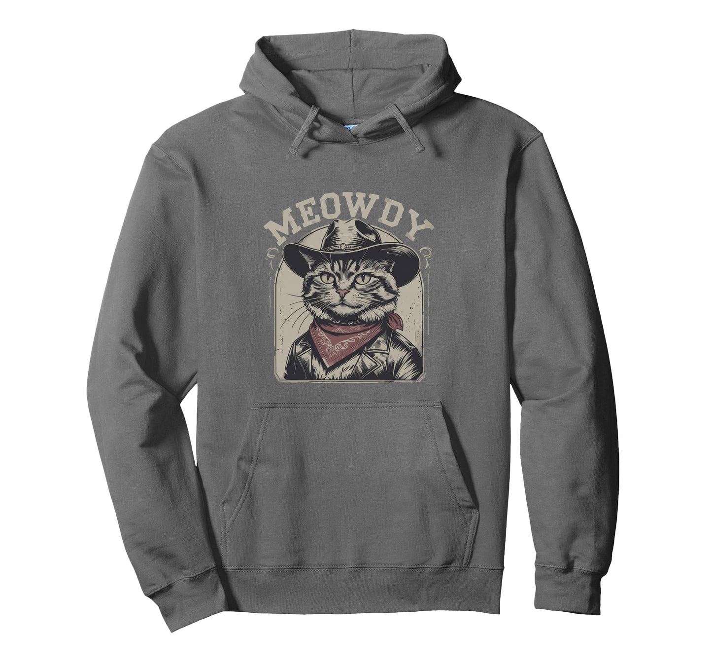 Meowdy Country Music Funny Western Cowboy Hoodie - Custom Art Print Unisex - T-Shirt, Sweatshirt, Hoodie