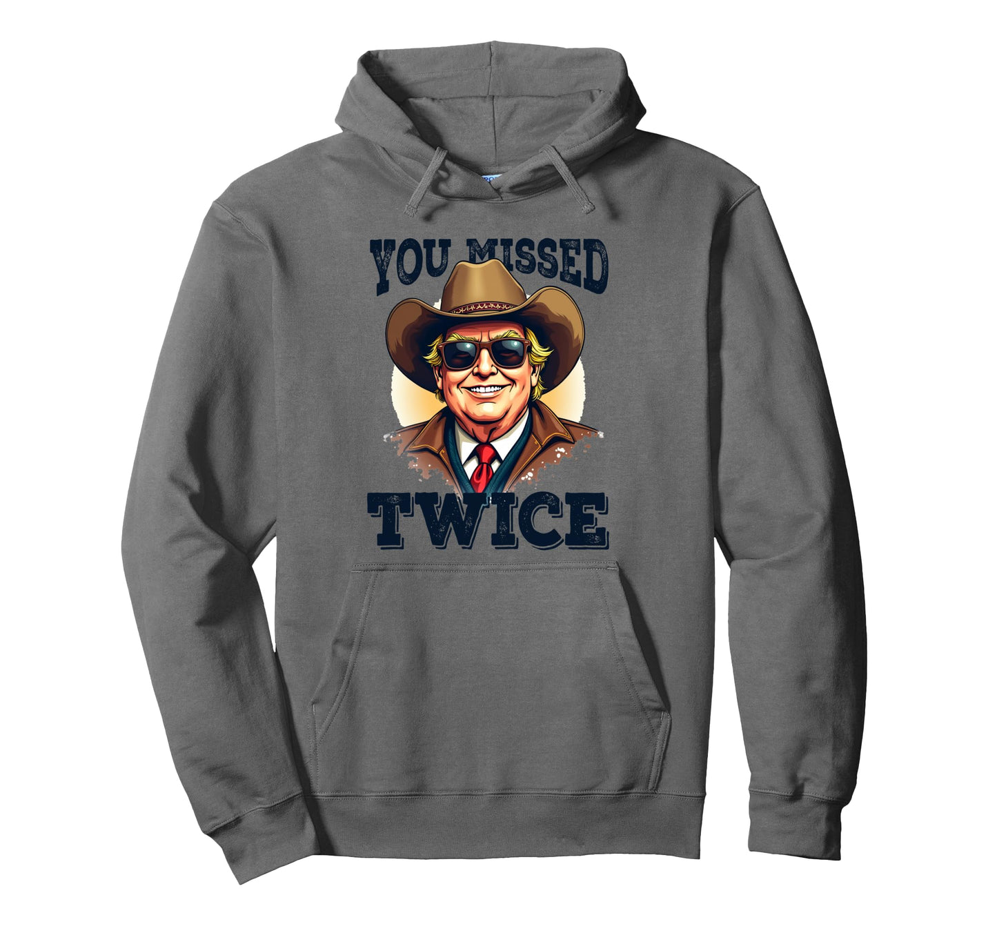 Cowboy Western Y Missed Twice Hoodie - Minimalist Print for Adults - T-Shirt, Sweatshirt, Hoodie