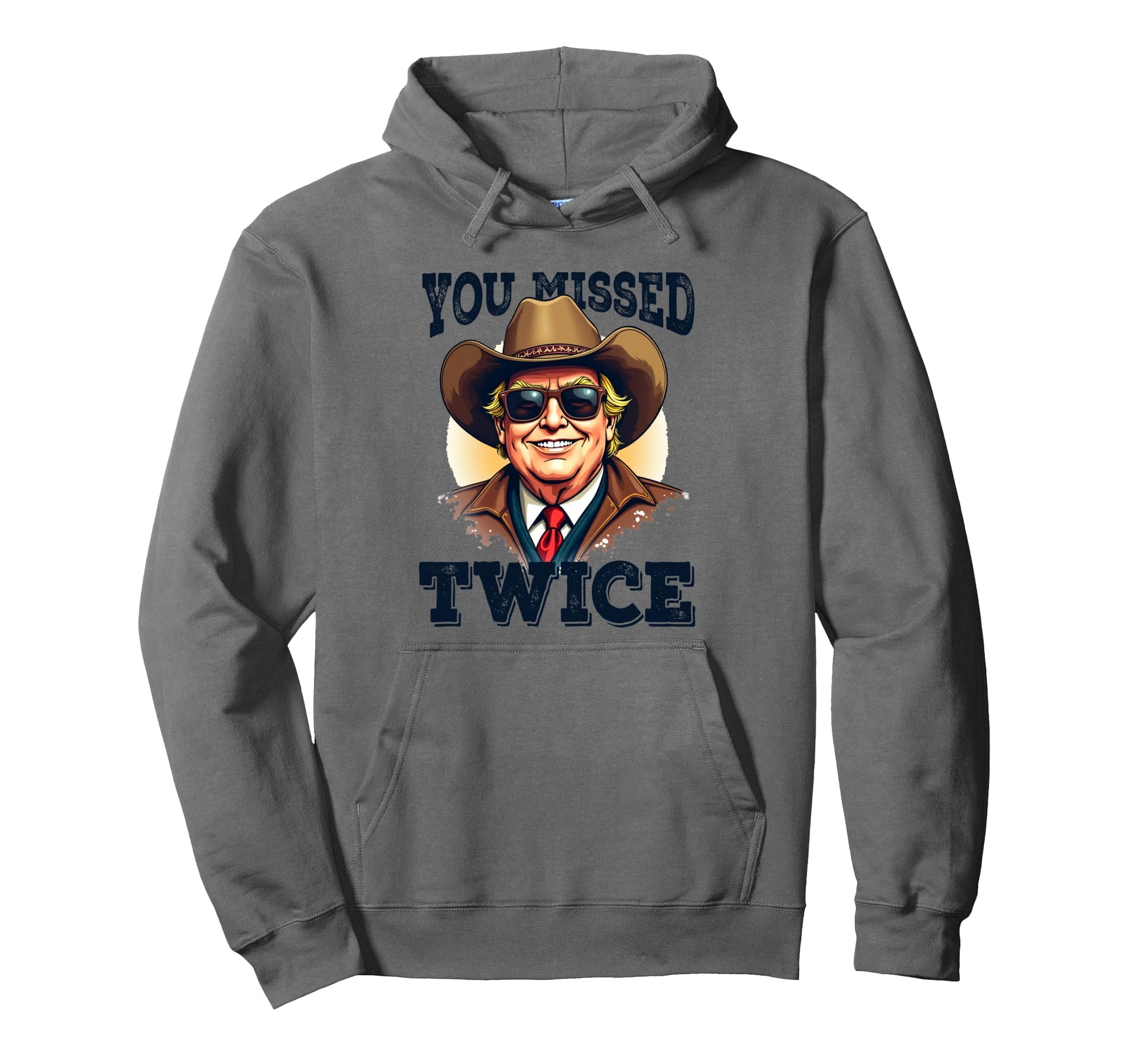 Cowboy Western Y Missed Twice Hoodie - Minimalist Print for Adults - T-Shirt, Sweatshirt, Hoodie