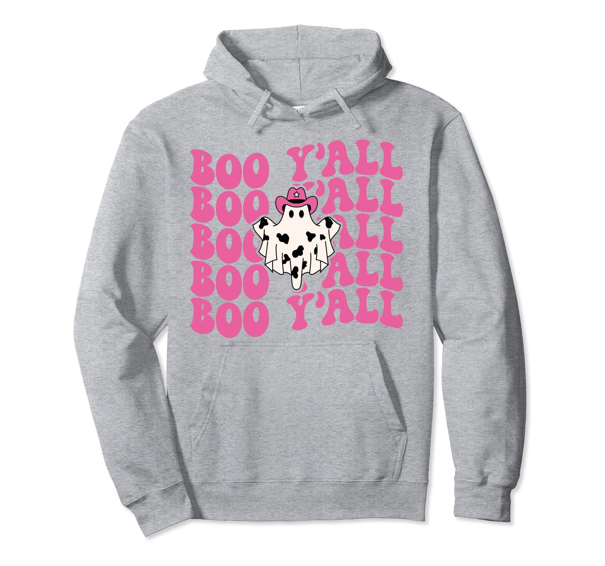 Boo Yall Country Western Groovy Ghost Hoodie - Streetwear Style Men Women - T-Shirt, Sweatshirt, Hoodie