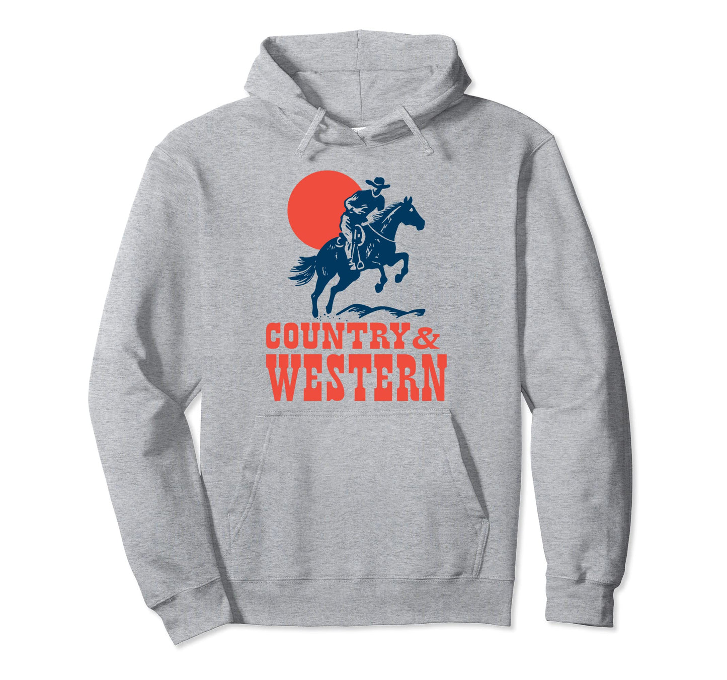 Country Western Cowboy Gunslinger Horse Hoodie - Minimalist Print Unisex - T-Shirt, Sweatshirt, Hoodie