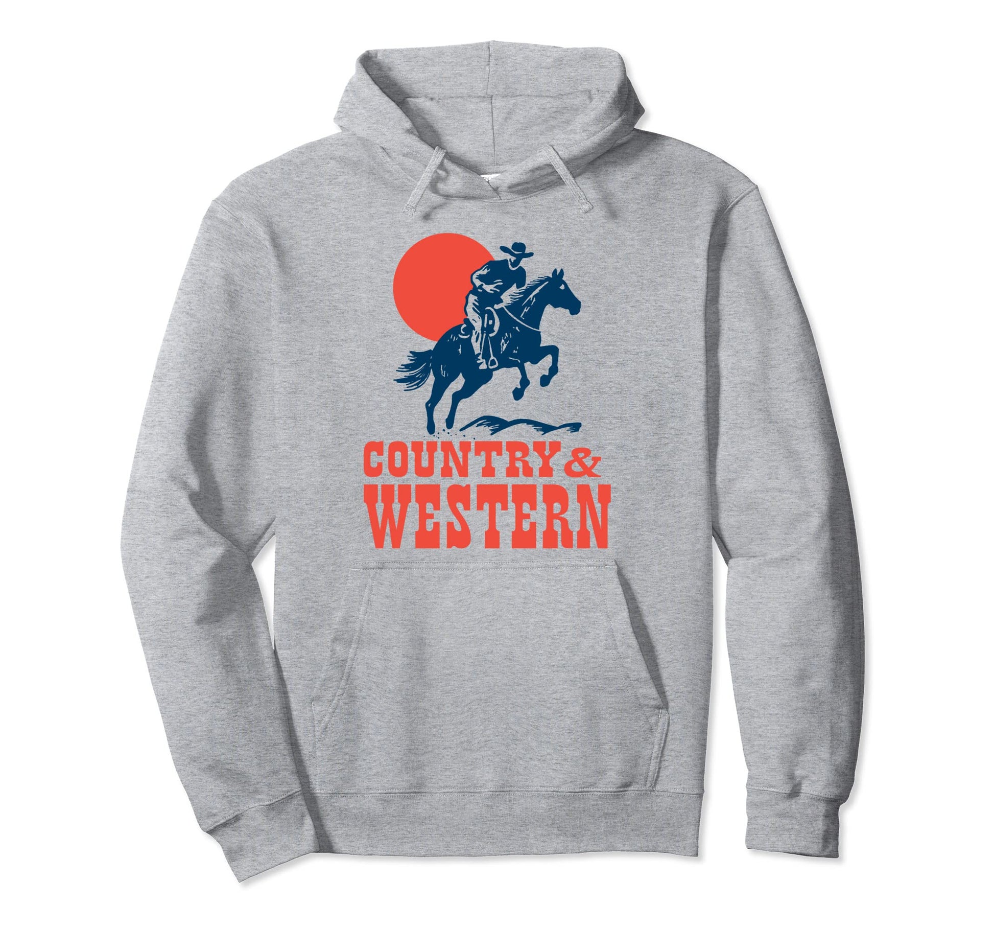 Country Western Cowboy Gunslinger Horse Hoodie - Minimalist Print Unisex - T-Shirt, Sweatshirt, Hoodie