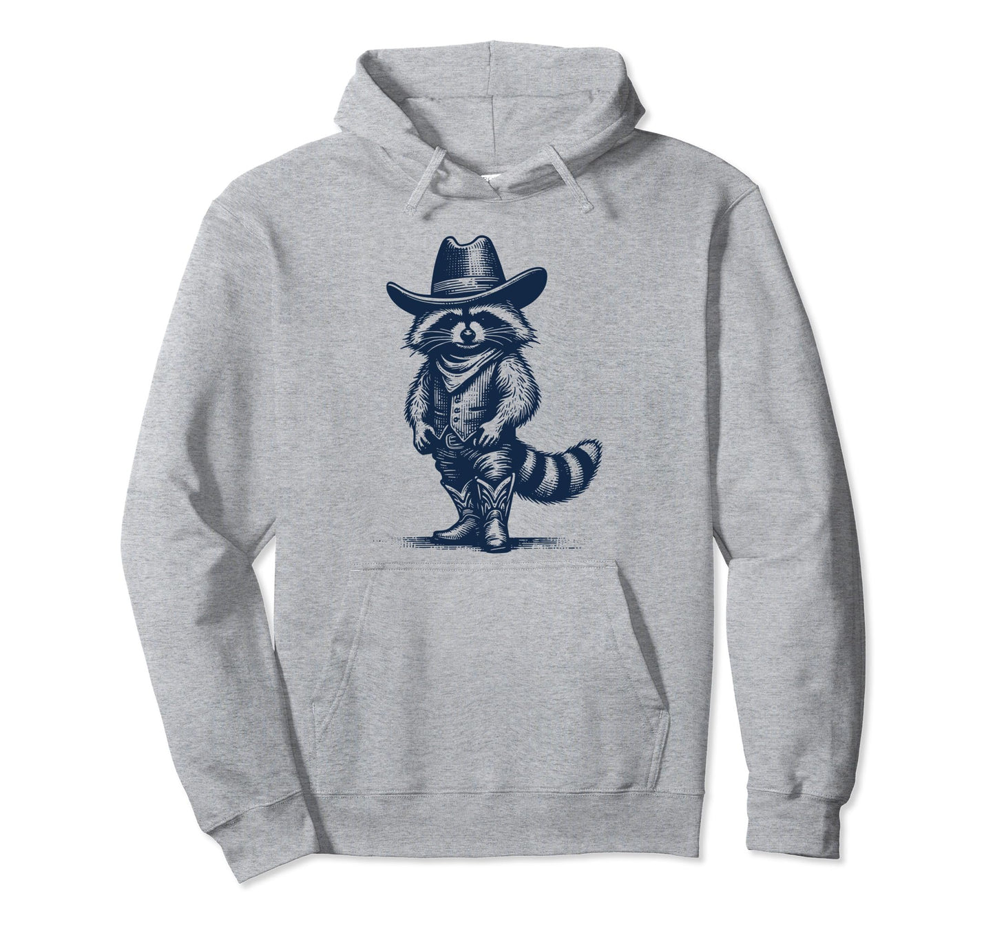 Raccoon Cowboy Cowgirl Trash Panda Hoodie - Aesthetic Graphic Unisex - T-Shirt, Sweatshirt, Hoodie