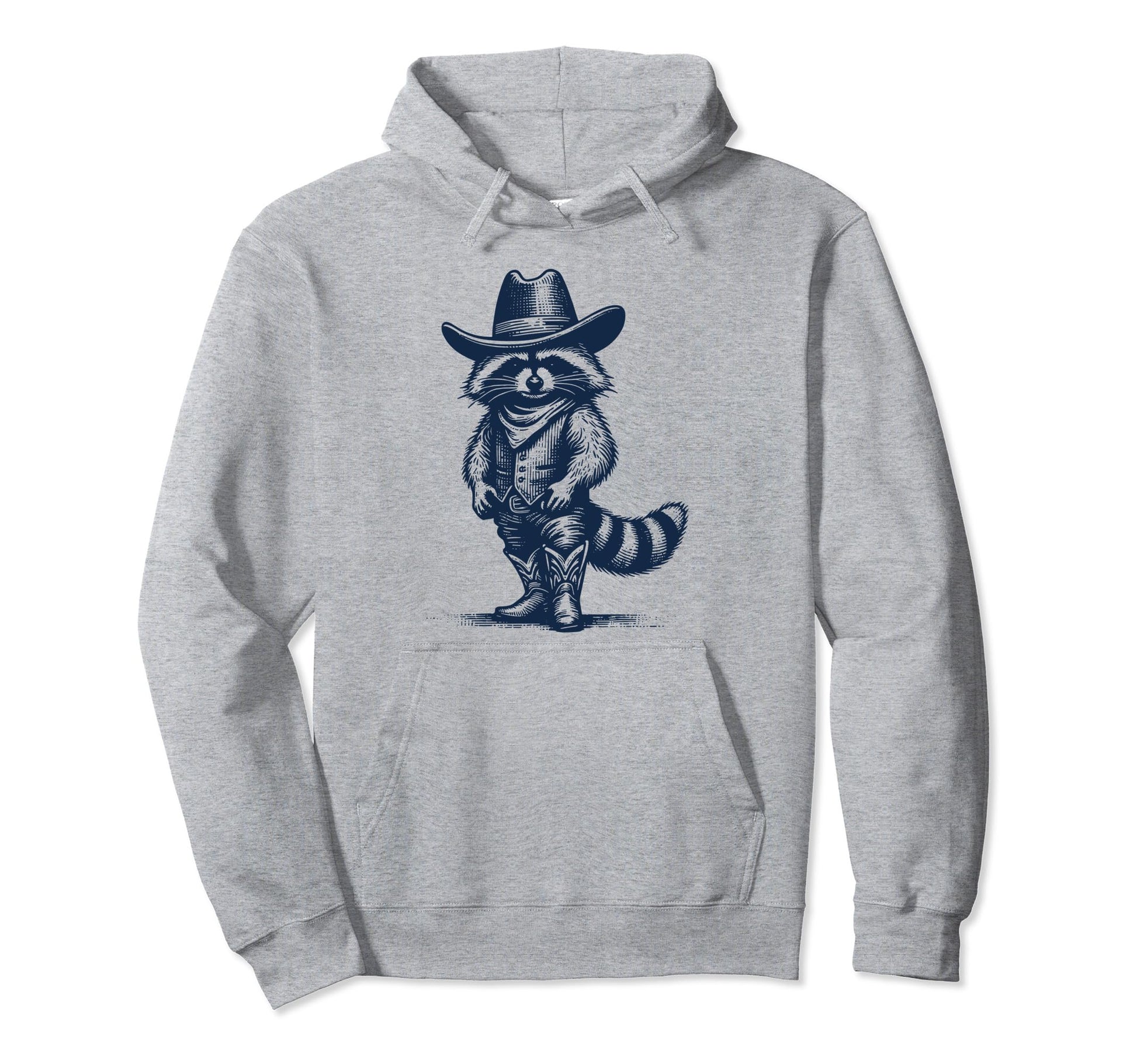 Raccoon Cowboy Cowgirl Trash Panda Hoodie - Aesthetic Graphic Unisex - T-Shirt, Sweatshirt, Hoodie