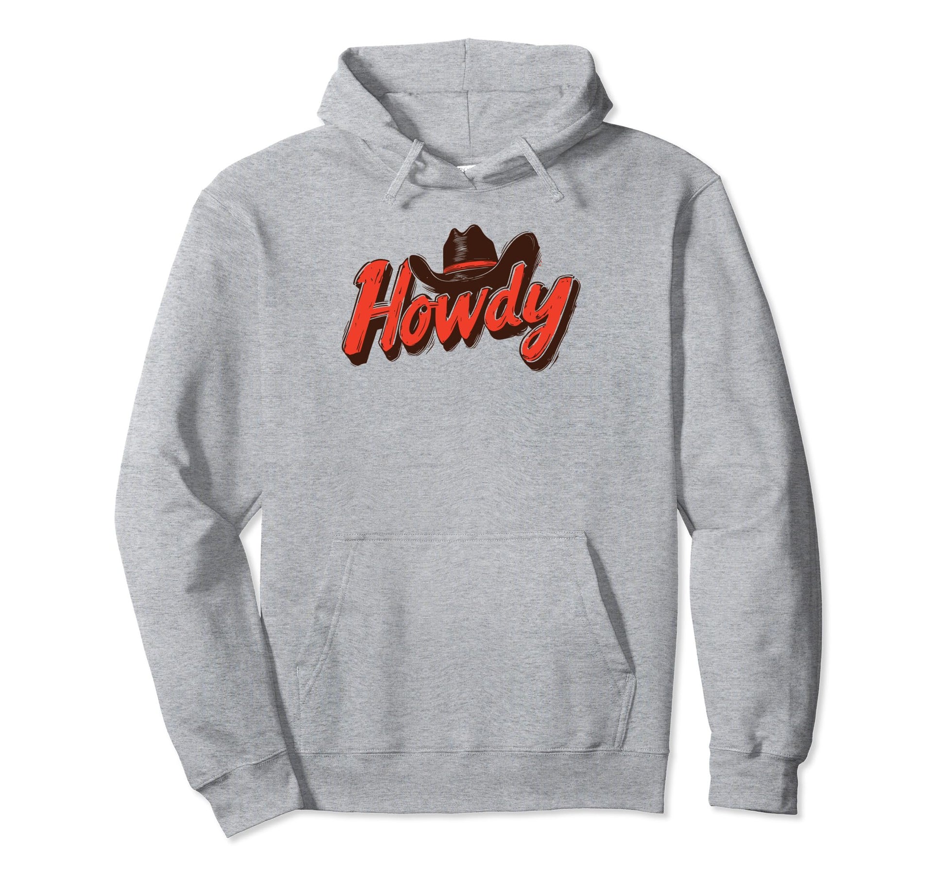 Howdy Country Western Typography Hoodie - Casual Everyday Wear for Adults - T-Shirt, Sweatshirt, Hoodie