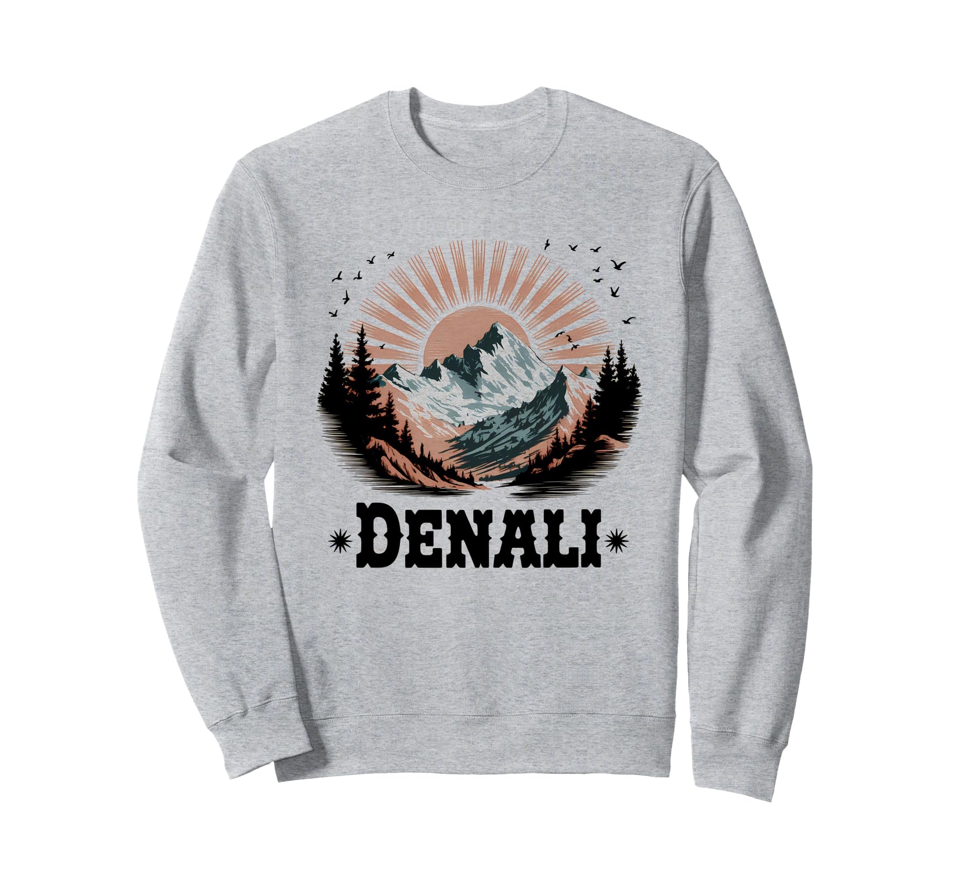 Denali Est 1917 Alaska National Park Sweatshirt - Trendy Graphic Men Women - T-Shirt, Sweatshirt, Hoodie
