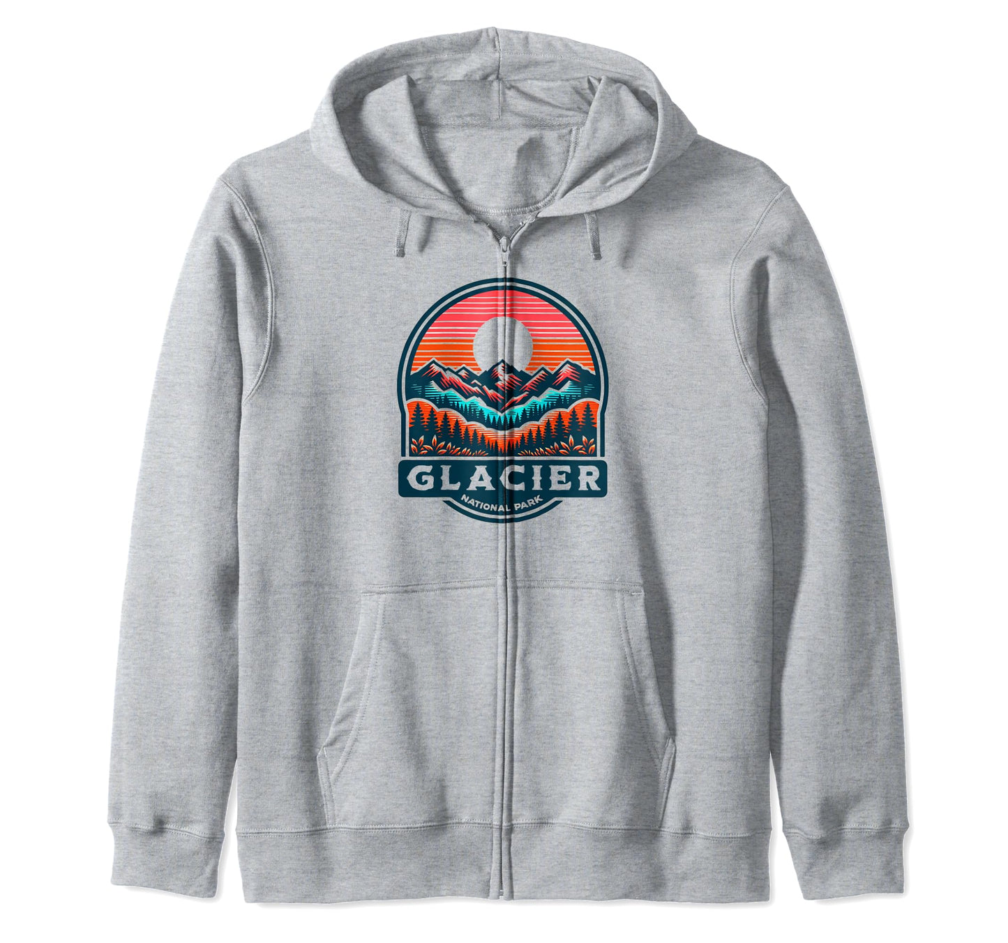 Glacier National Park Montana Sweatshirt - Fun Novelty Design Men Women - T-Shirt, Sweatshirt, Hoodie