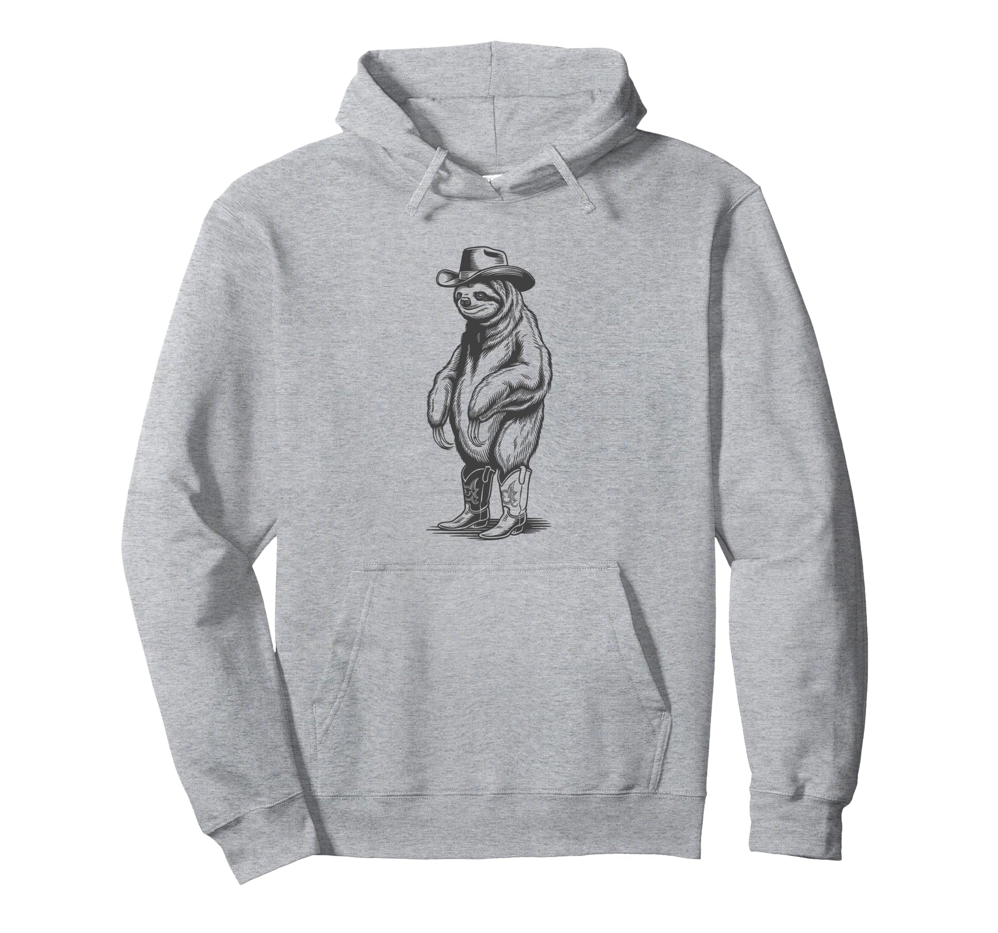 Sloth Cowboy Cowgirl Western Country Hoodie - Graphic Print for Adults - T-Shirt, Sweatshirt, Hoodie
