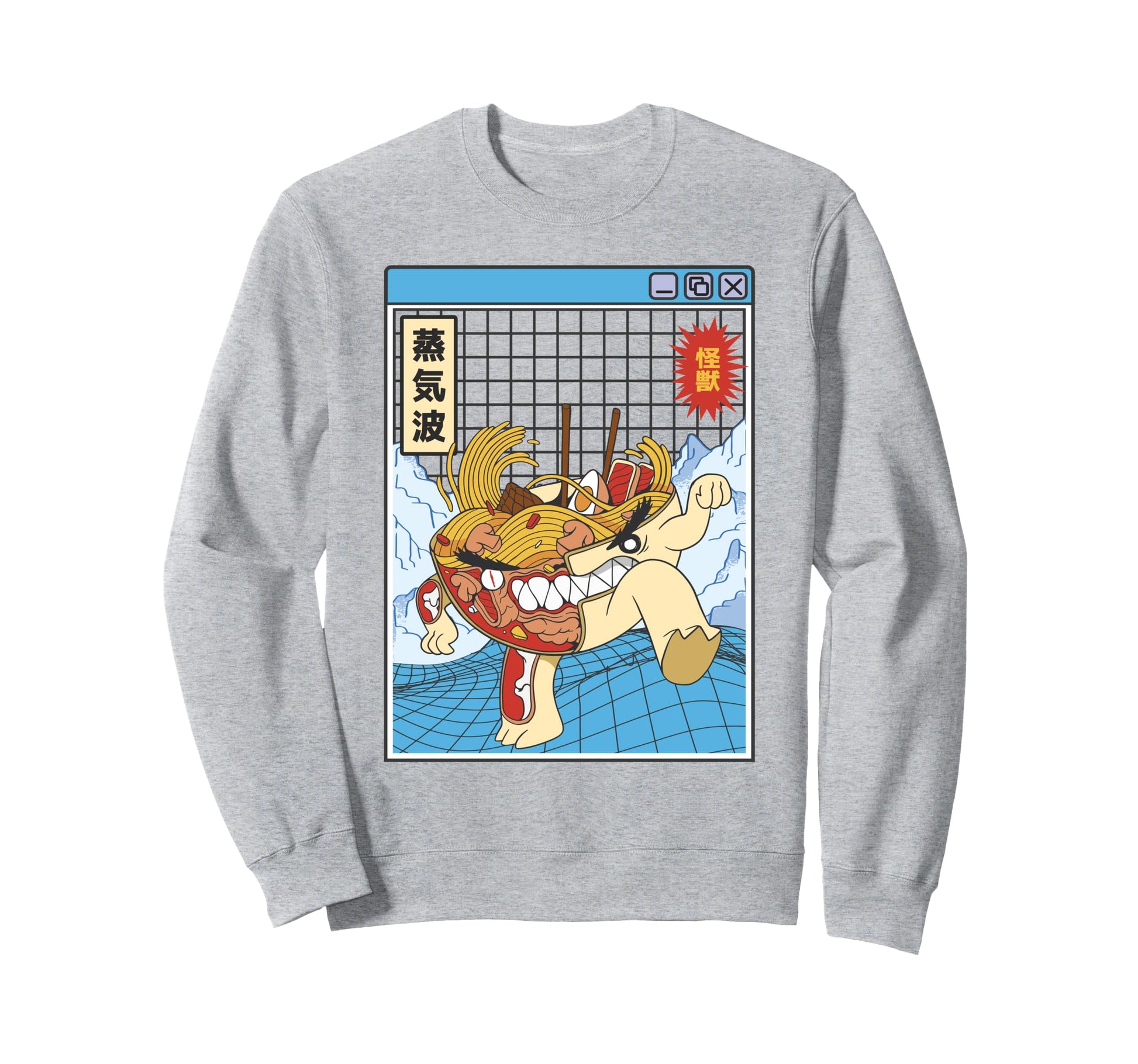 Angry Ramen Bowl X Ray Japan Otaku Sweatshirt - Fun Novelty Design Unisex - T-Shirt, Sweatshirt, Hoodie