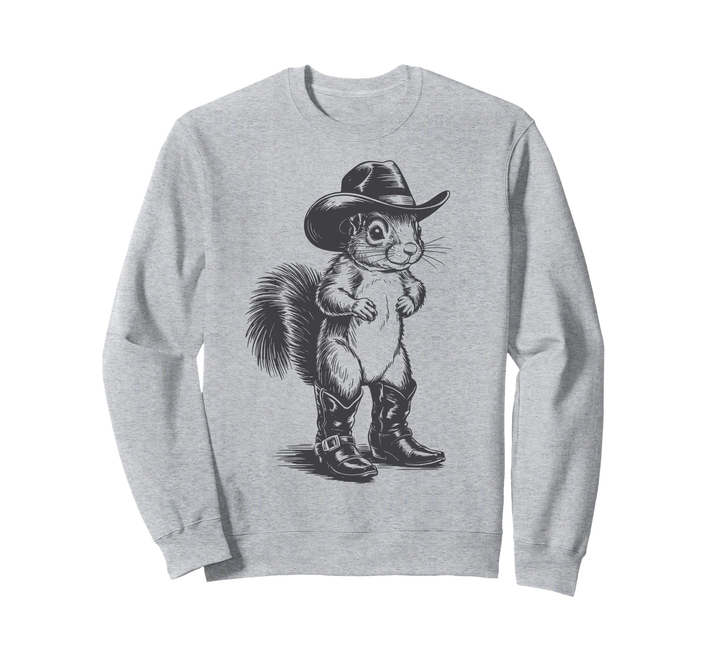 Squirrel Cowboy Cowgirl Sweatshirt - Casual Everyday Wear Men Women - T-Shirt, Sweatshirt, Hoodie