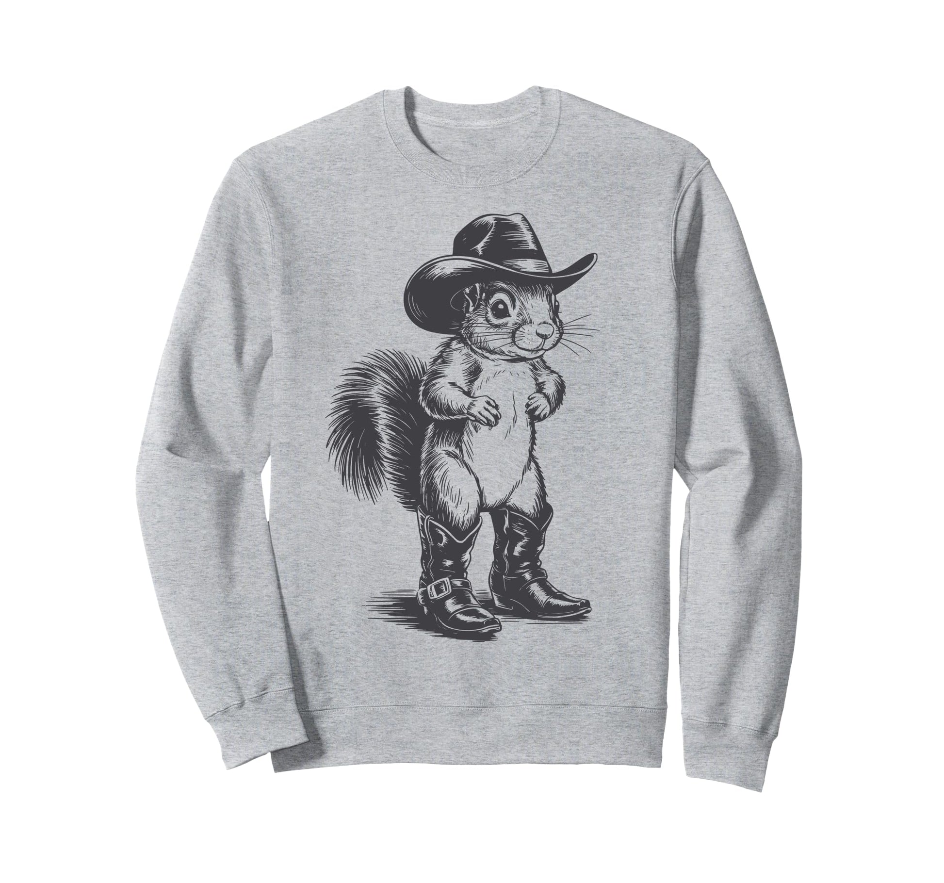 Squirrel Cowboy Cowgirl Sweatshirt - Casual Everyday Wear Men Women - T-Shirt, Sweatshirt, Hoodie