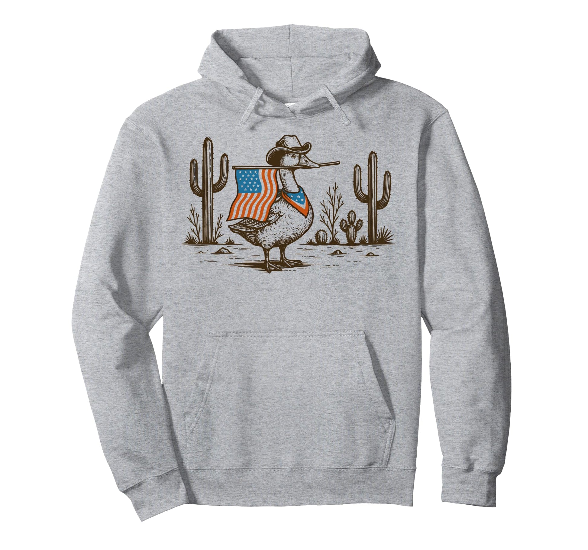 Patriotic Goose Western Cowboy Usa Hoodie - Streetwear Style for Adults - T-Shirt, Sweatshirt, Hoodie