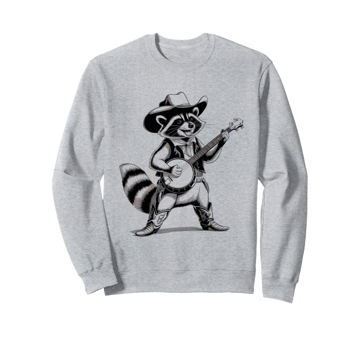 Raccoon 90S Country Music Western Sweatshirt - Trendy Graphic Unisex - T-Shirt, Sweatshirt, Hoodie